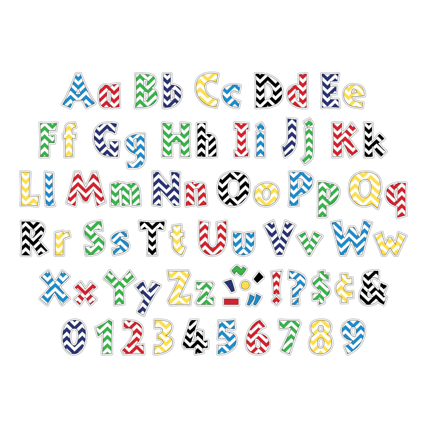Barker Creek 305-Piece Letter Pop-Out/Paper Set, Chevron Nautical - Image 4