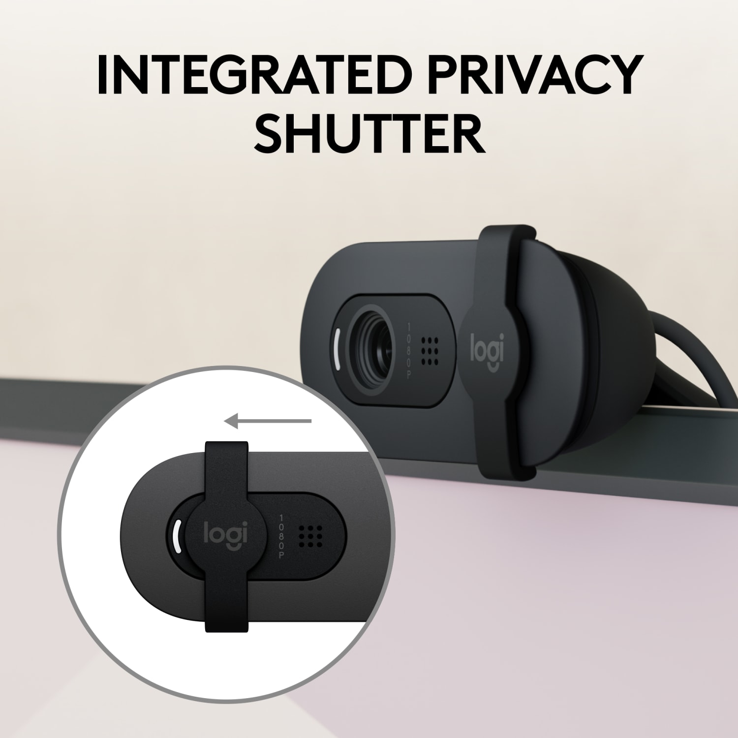 Logitech Brio 100 2.0-Megapixel Webcam, 1.26inH x 2.87inW x 2.62inD, Graphite, 960-001580 - Image 5