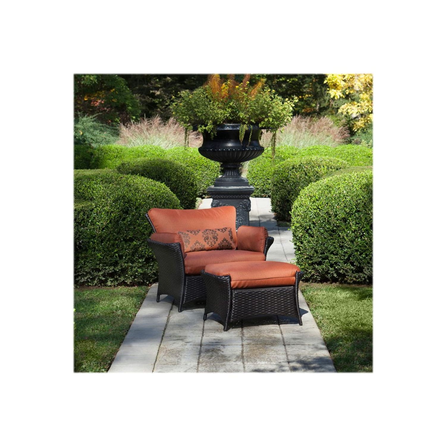 Hanover Strathmere Allure 2-Piece Seating Set - STRATHALLURE2PC - Material: Steel Frame, Polyethylene Wicker, Plush, Olefin, Polyurethane Foam - Image 3