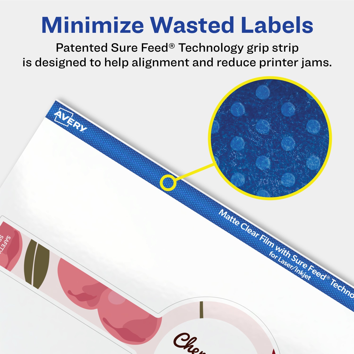 Avery Permanent Labels With Sure Feed, 94117-CMF50, Cigar, 2-3/8in x 8in, Matte Clear, Pack Of 150 - Image 5