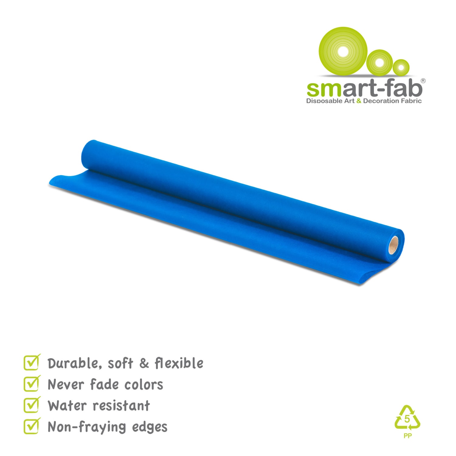 Smart-Fab Art & Decoration Fabric Rolls, 24in x 18ft, Blue, Pack Of 3 Rolls - Image 5