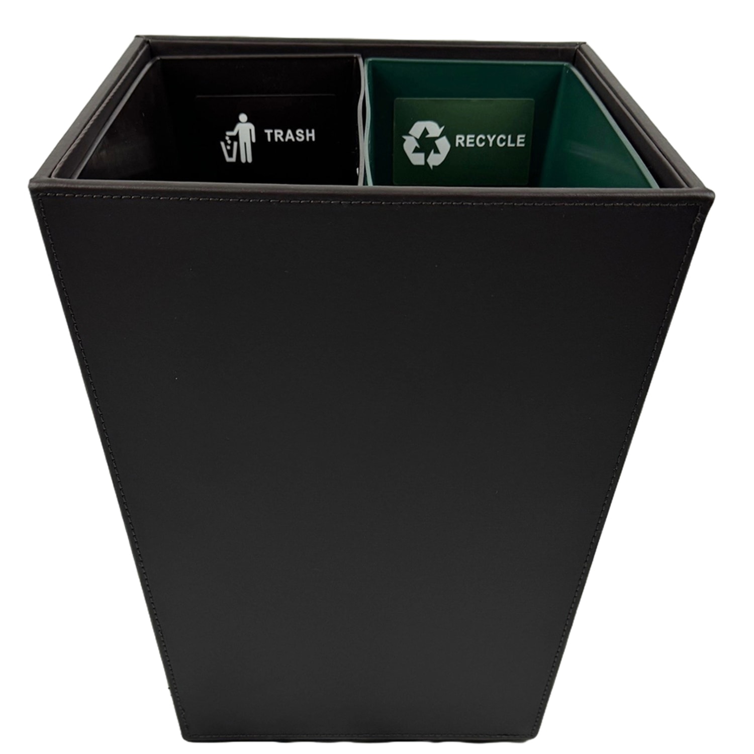 Hospitality Source Standard Waste/Recycle Bins, 14.5 Quarts, Dark Brown, Set Of 6 Bins - Image 4