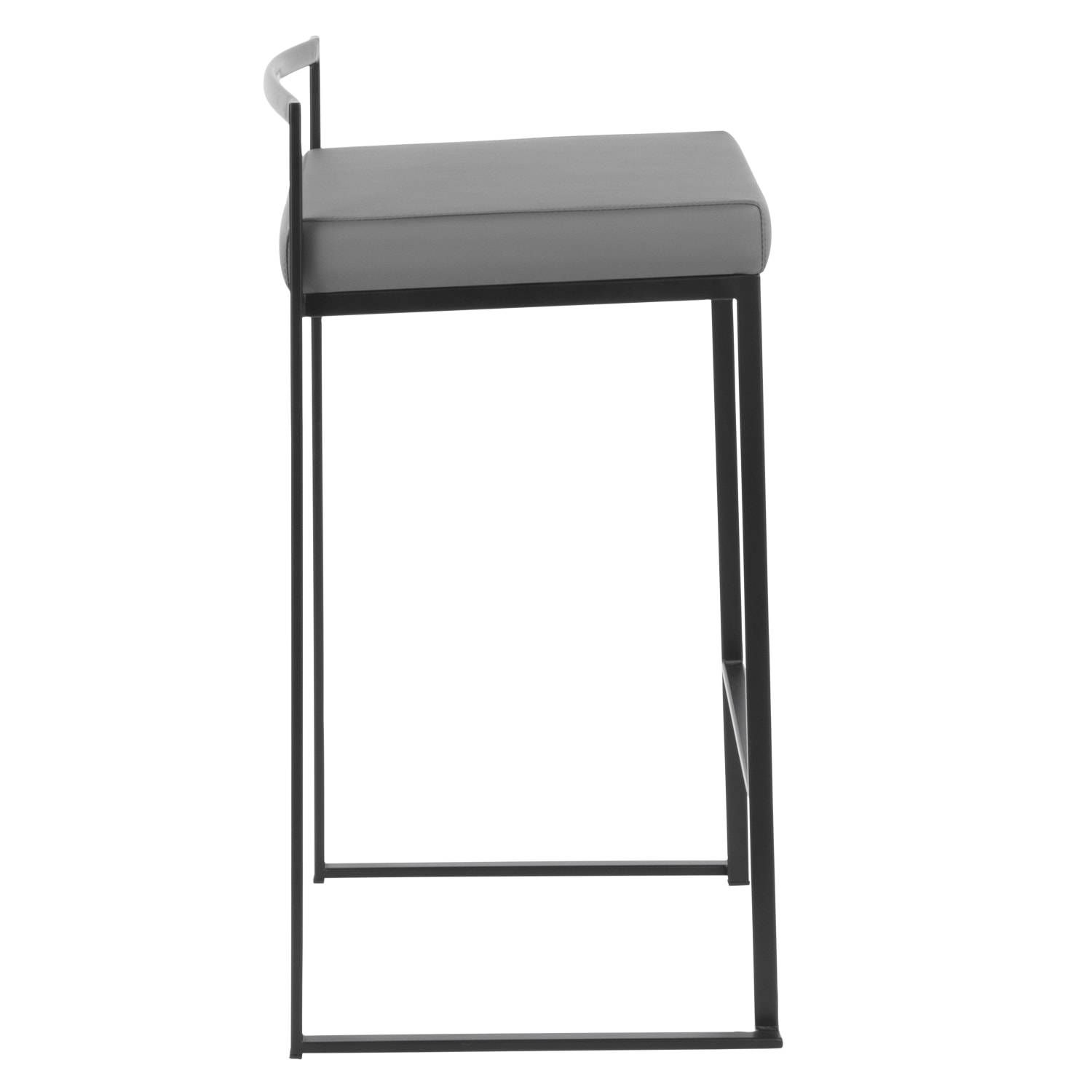 LumiSource Fuji Stacker Counter Stools Gray SeatBlack Frame Set of 2 Stools PopularChairscom LumiSource Fuji Stacker Counter Stools Gray SeatBlack Frame Set of 2 Stools PopularChairscom