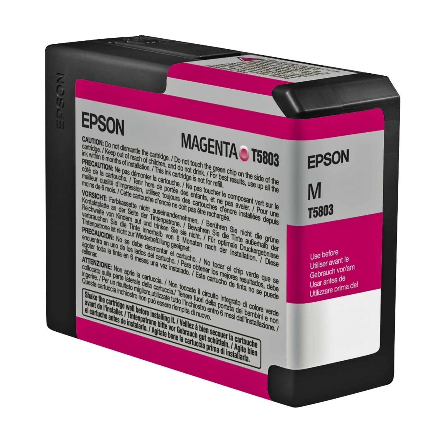 Epson T5803 UltraChrome K3 Magenta Ink Cartridge, T580300