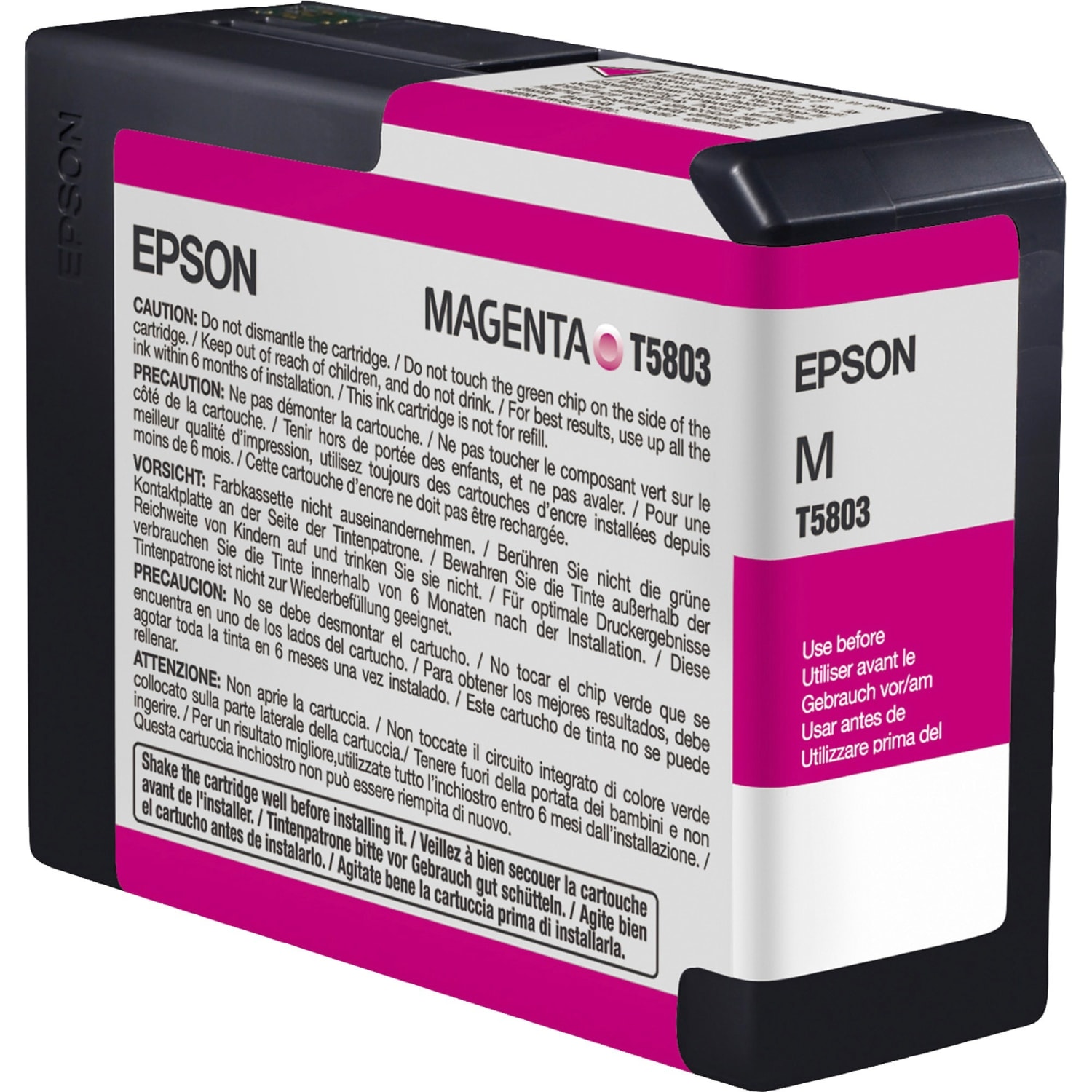 Epson T5803 UltraChrome K3 Magenta Ink Cartridge, T580300 - Image 5