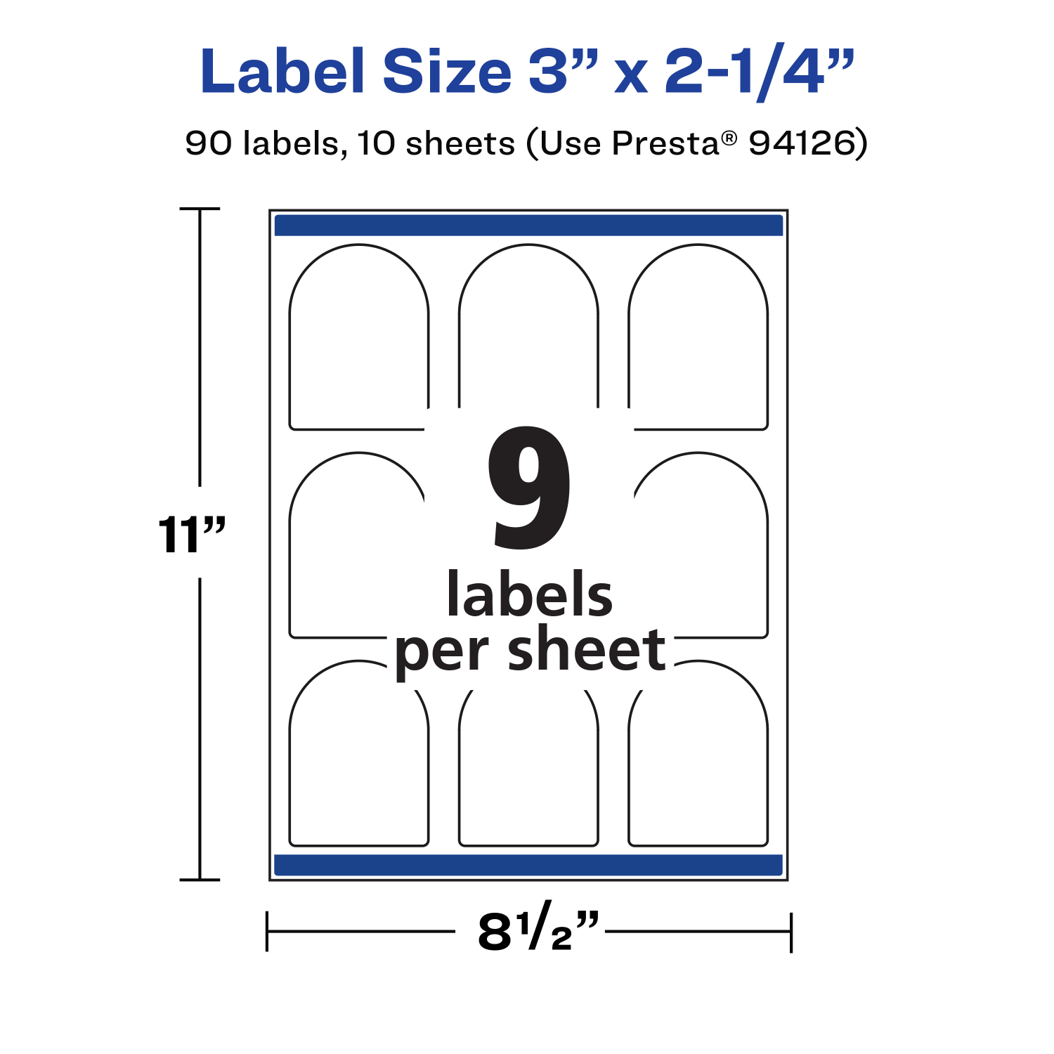 Avery Glossy Permanent Labels With Sure Feed, 94126-WGP10, Arched, 3in x 2-1/4in, White, Pack Of 90 - Image 6