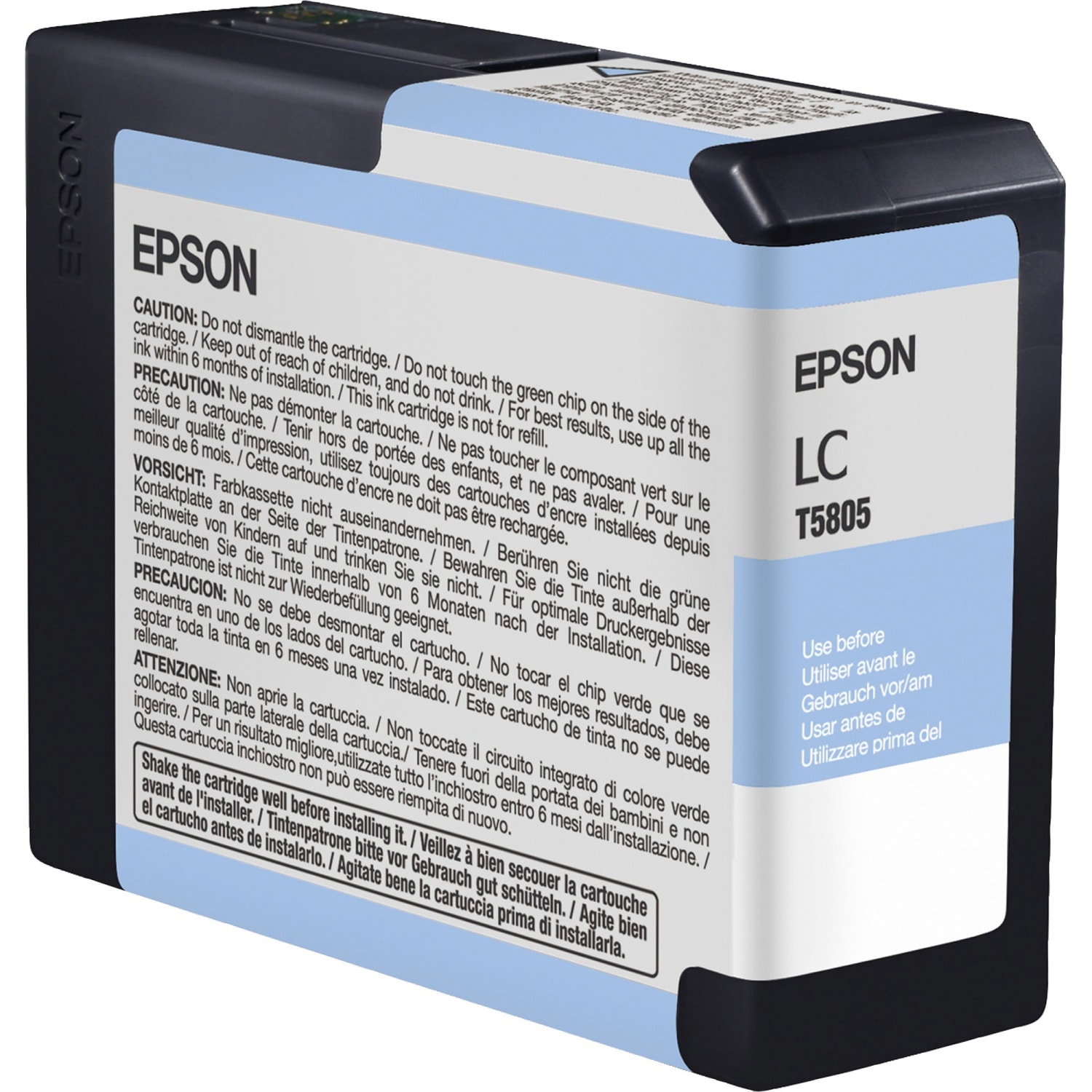 Epson T5805 UltraChrome K3 Light Cyan Ink Cartridge, T580500 - Image 3