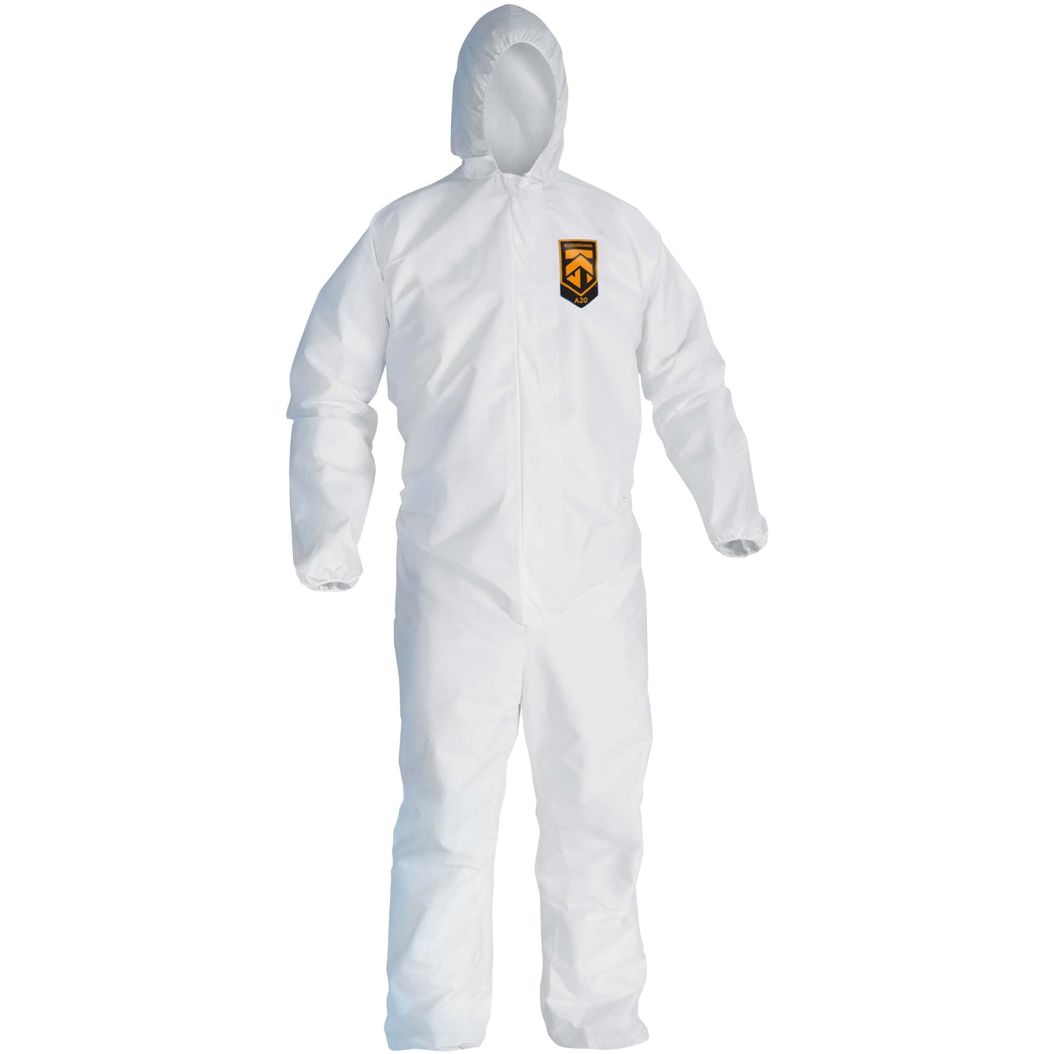 Kimberly-Clark Professional KleenGuard A20 Microforce Particle Protection Coveralls, Hooded, Zipper, 2X, White, Pack Of 24 Coveralls - Image 3