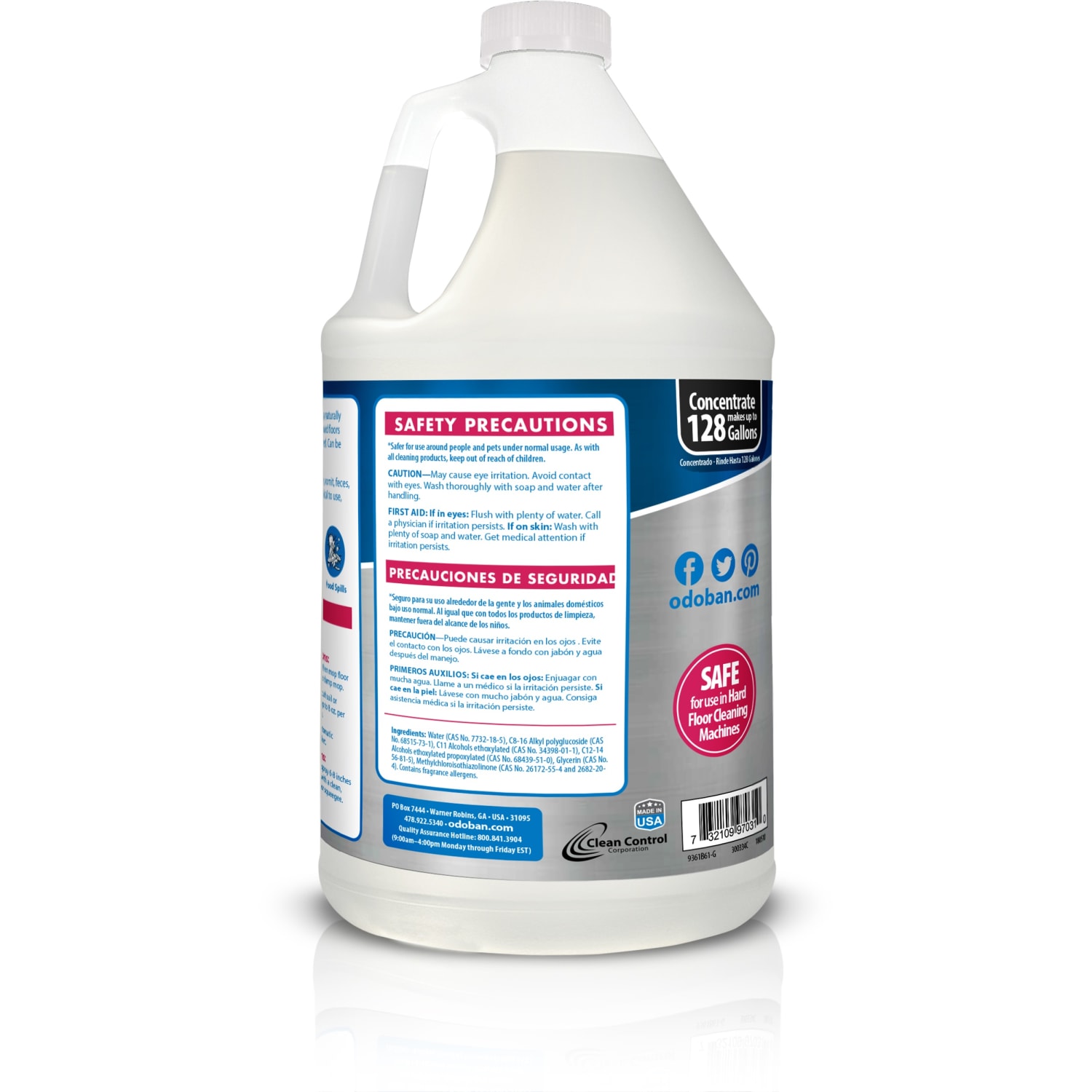 OdoBan Pet Solutions No-Rinse Neutral pH Floor Cleaner Concentrate, 1 Gallon, Pack Of 4 Jugs - Image 3