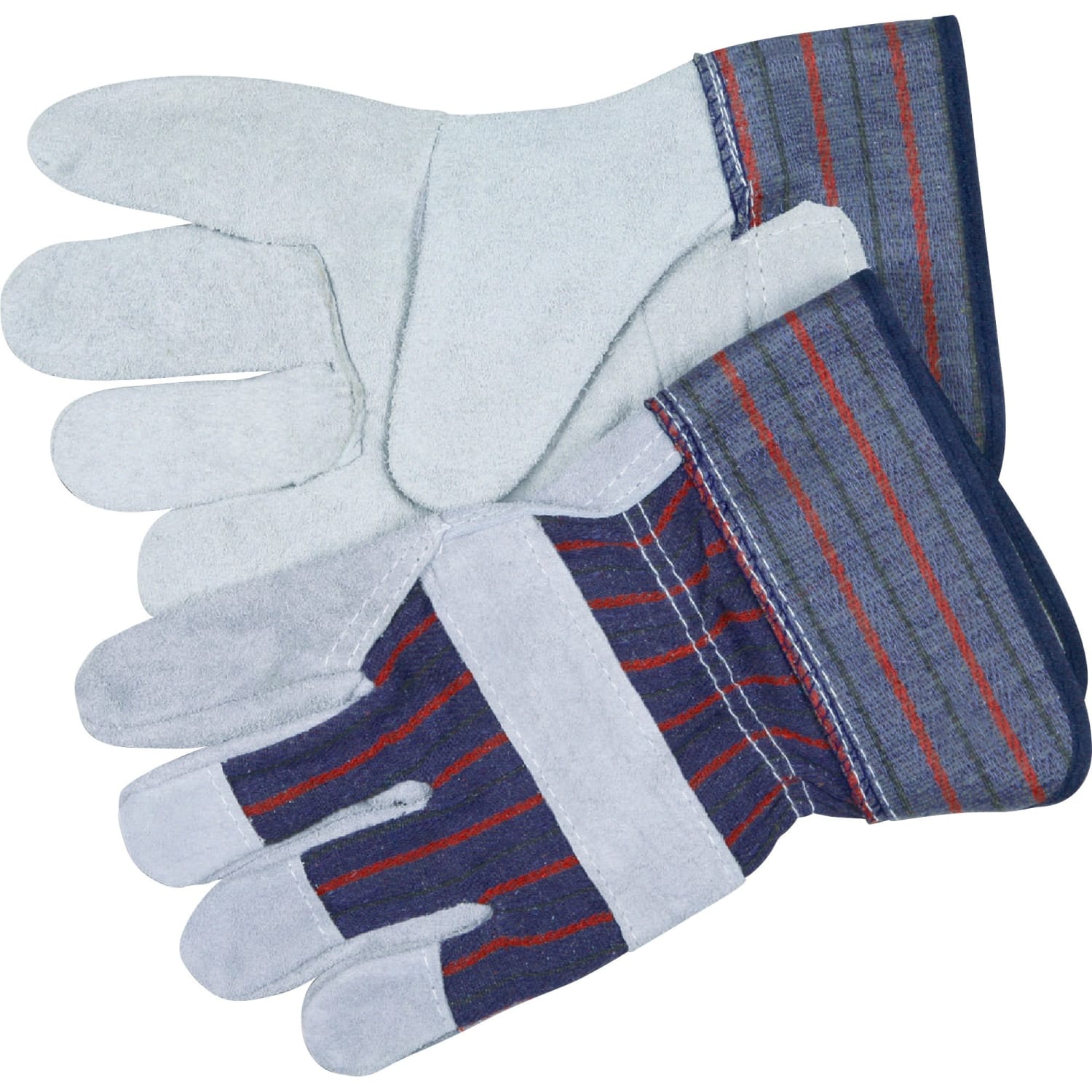 MCR Safety Memphis Split Leather Palm Gloves, Gray, Large - Image 3