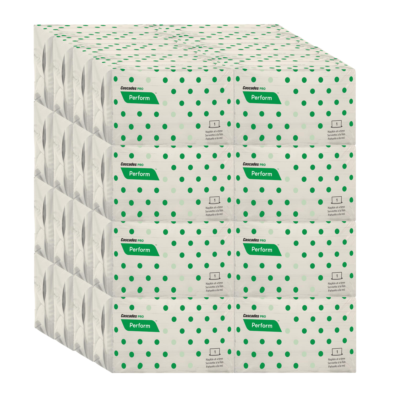 Cascades PRO Perform 1-Ply Interfold Napkins, 6 1/2in x 4 1/4in, Natural, 188 Sheets Per Pack, Case Of 32 Packs - Image 4