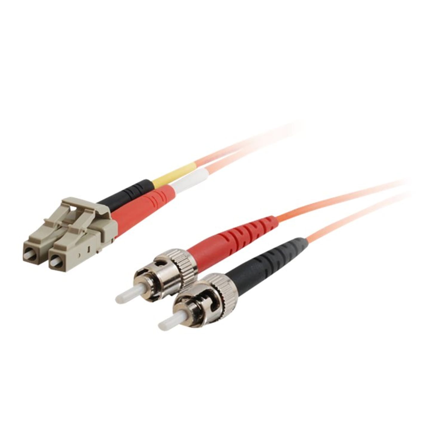 C2G 1m LC-ST 62.5/125 Duplex Multimode OM1 Fiber Cable - Orange - 3ft - Patch cable - LC multi-mode (M) to ST multi-mode (M) - 1 m - fiber optic - duplex - 62.5 / 125 micron - OM1 - Image 3