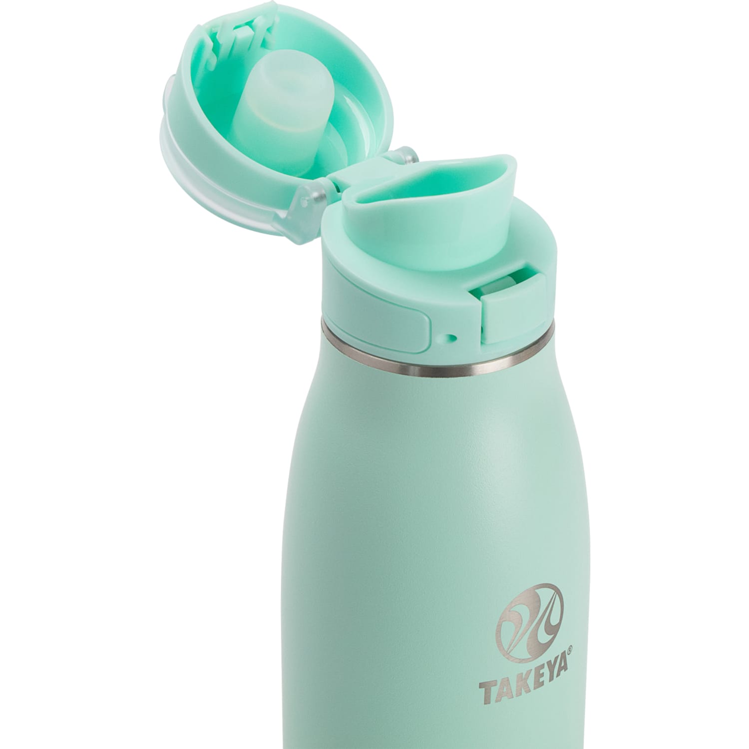 Takeya Traveler FlipLock Bottle, 17 Oz, Aqua - Image 3
