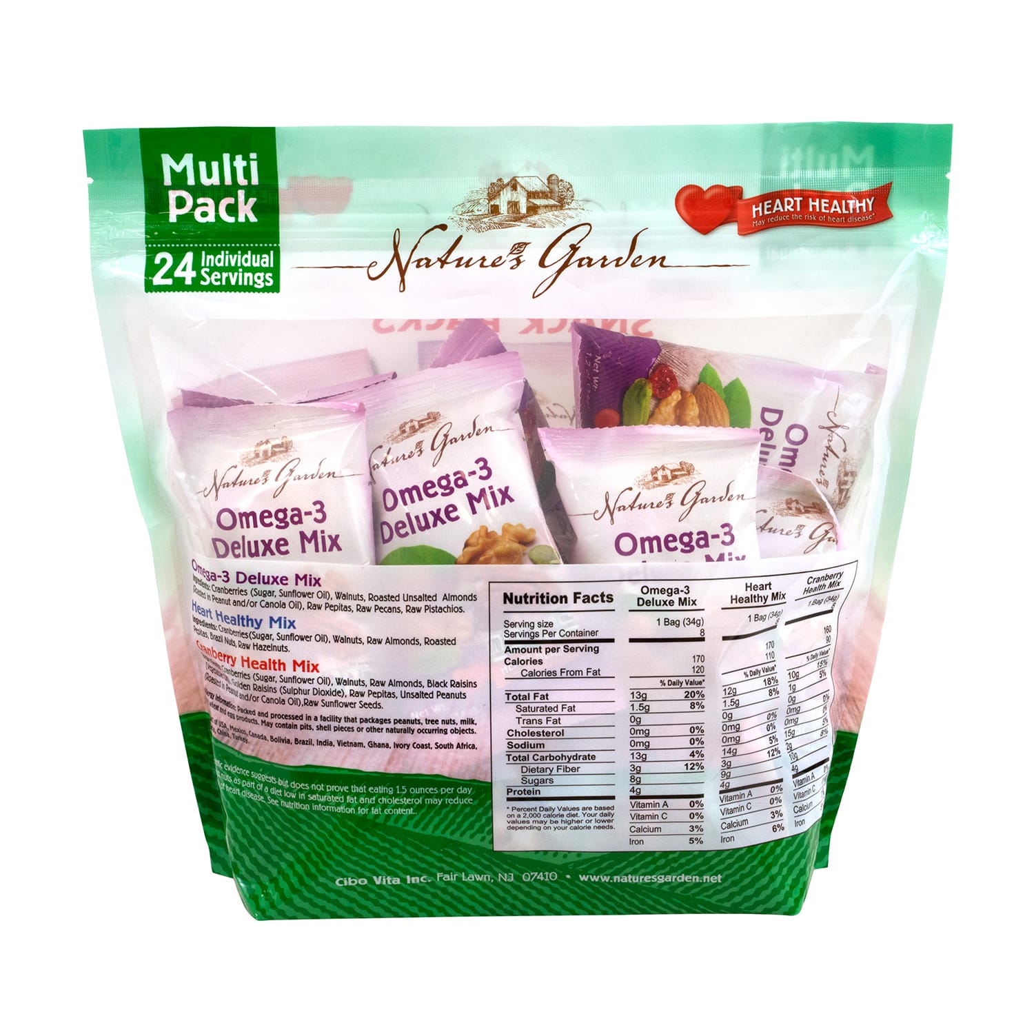 Natures Garden Healthy Trail Mix Snack Packs, 1.2 oz, 24 Count - Image 3