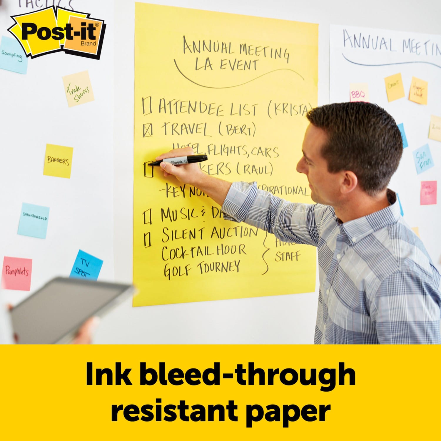Post-it Super Sticky Easel Pads, 25 in x 30 in, 2 Pads, 30 Sheets/Pad, Great for Virutal Teachers and Students, Yellow - Image 6