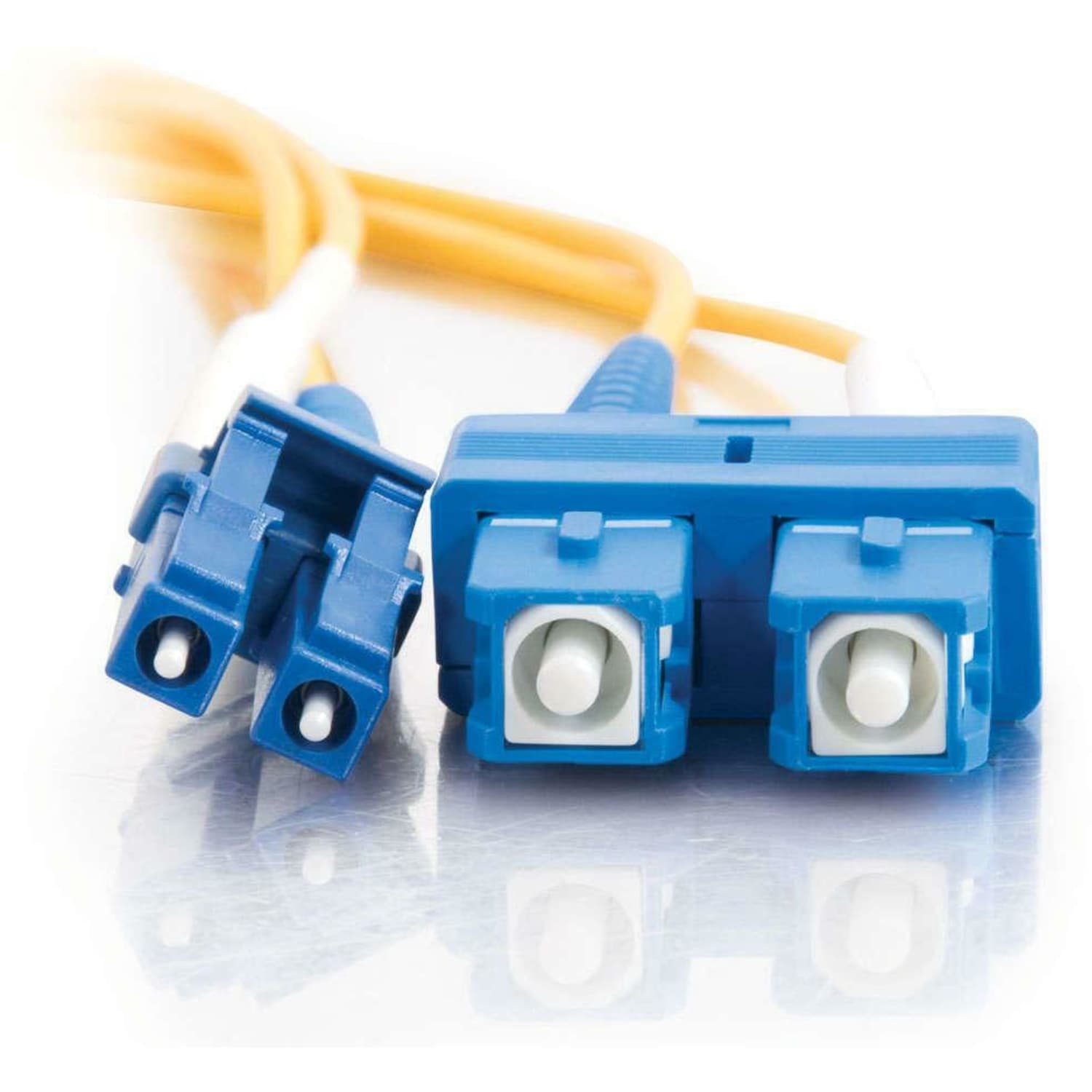 C2G 2m LC-SC 9/125 Duplex Single Mode OS2 Fiber Cable - Yellow - 6ft - Patch cable - LC single-mode (M) to SC single-mode (M) - 2 m - fiber optic - duplex - OS2 - Image 3