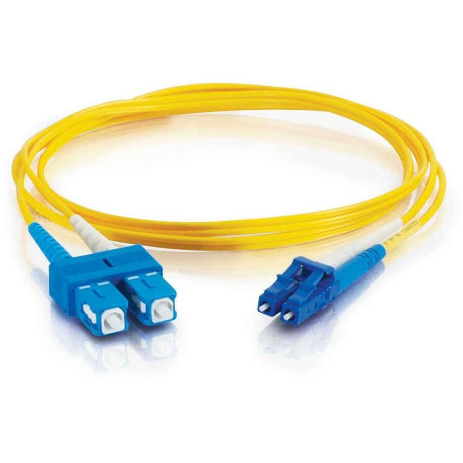 C2G 2m LC-SC 9/125 Duplex Single Mode OS2 Fiber Cable - Yellow - 6ft - Patch cable - LC single-mode (M) to SC single-mode (M) - 2 m - fiber optic - duplex - OS2 - Image 5