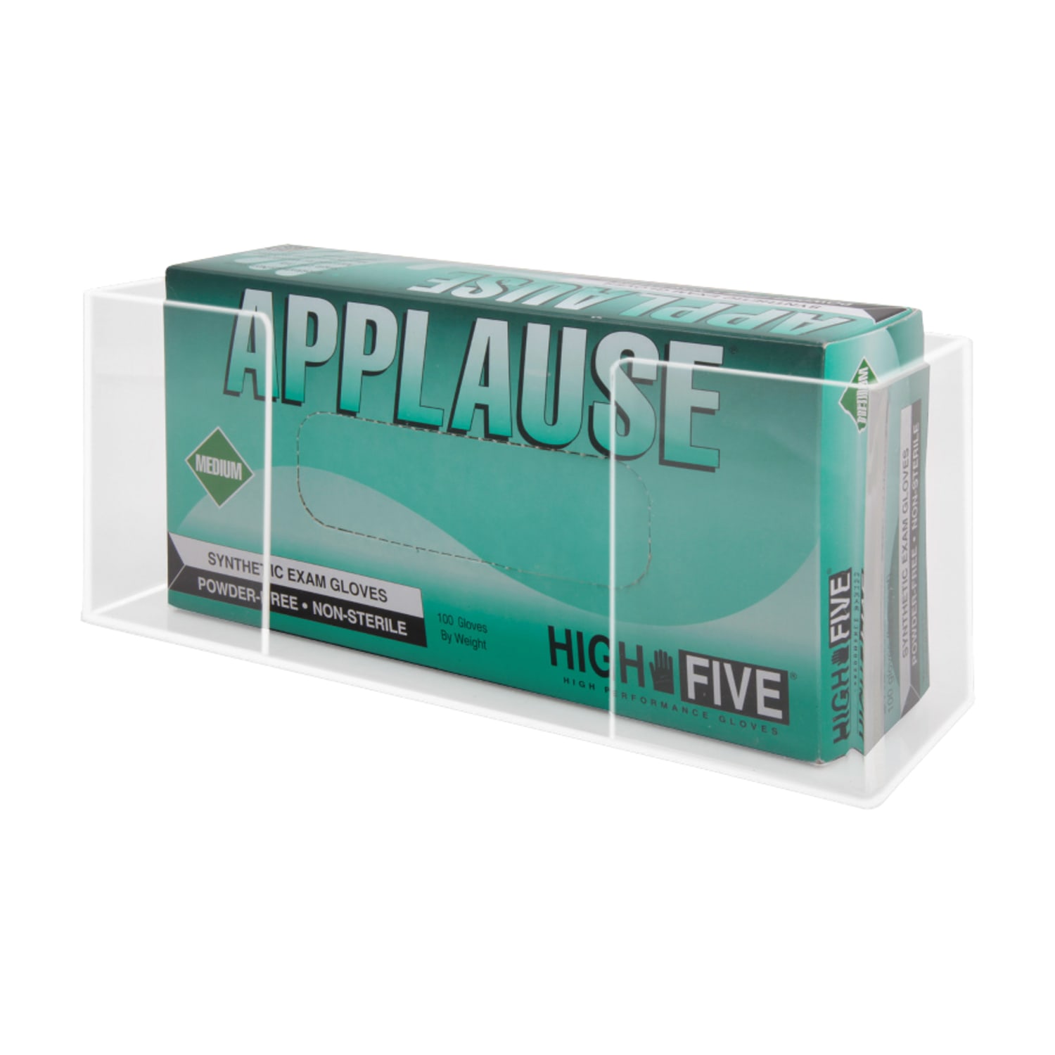Kantek Acrylic Glove Box Holder, Single, 11in x 3 1/2in x 4 3/4in, Clear