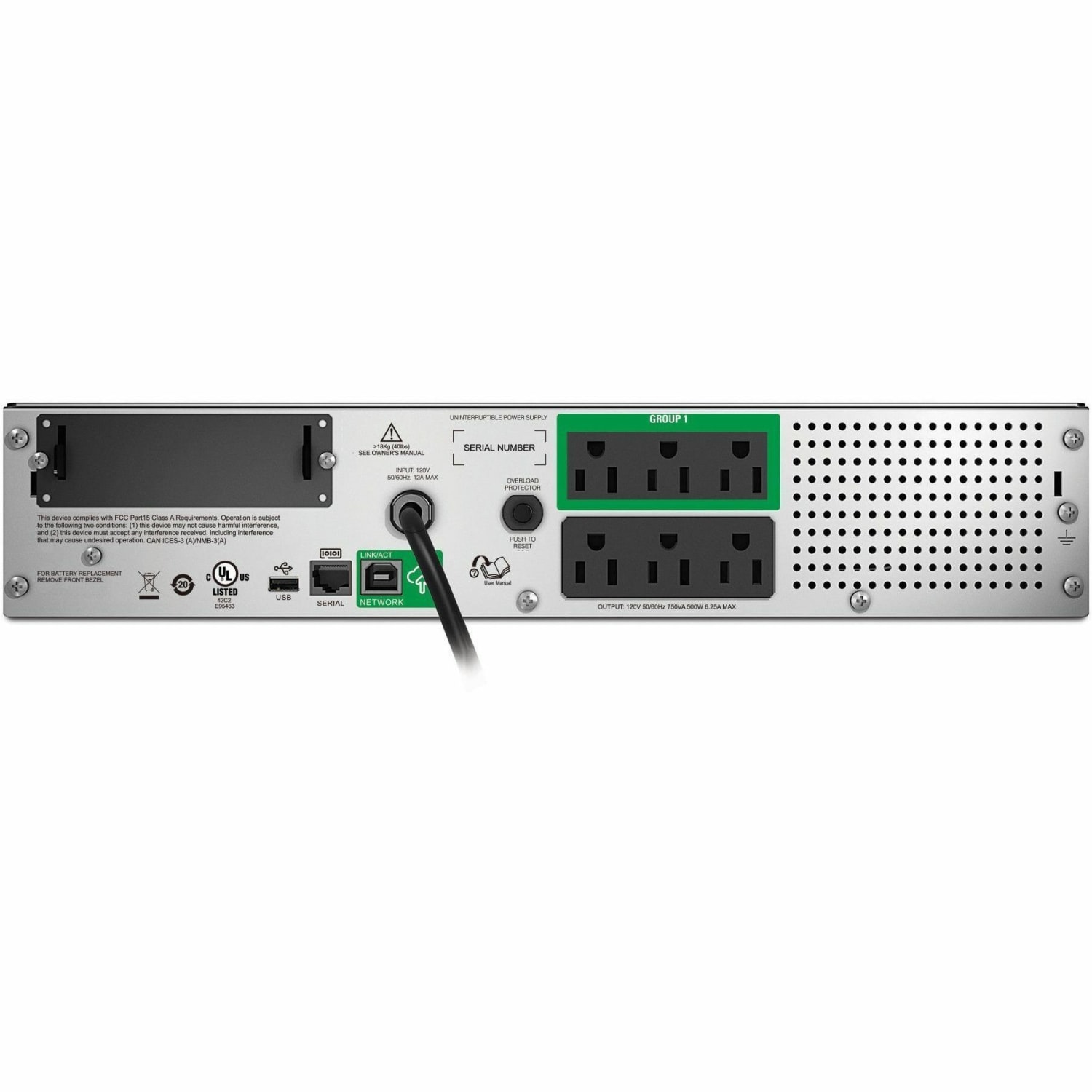 APC Smart-UPS With SmartConnect 6-Outlet Uninterruptible Power Supply, 750VA/500 Watts, SMT750RM2UC - Image 4