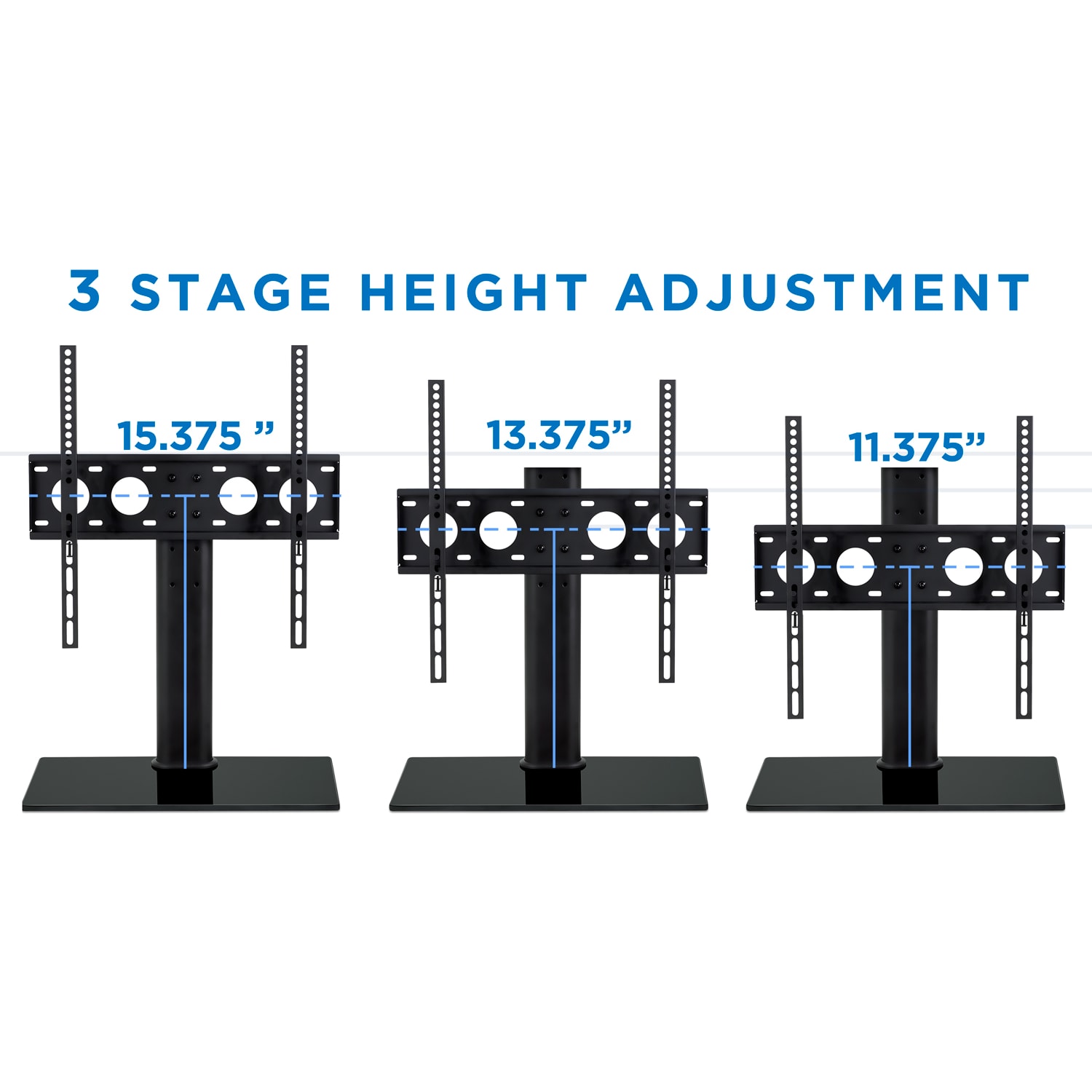 Mount-It! MI-847 Tabletop TV Stand For TVs Up To 55in, 24inH x 16-5/8inW x 10-1/8inD, Black - Image 5