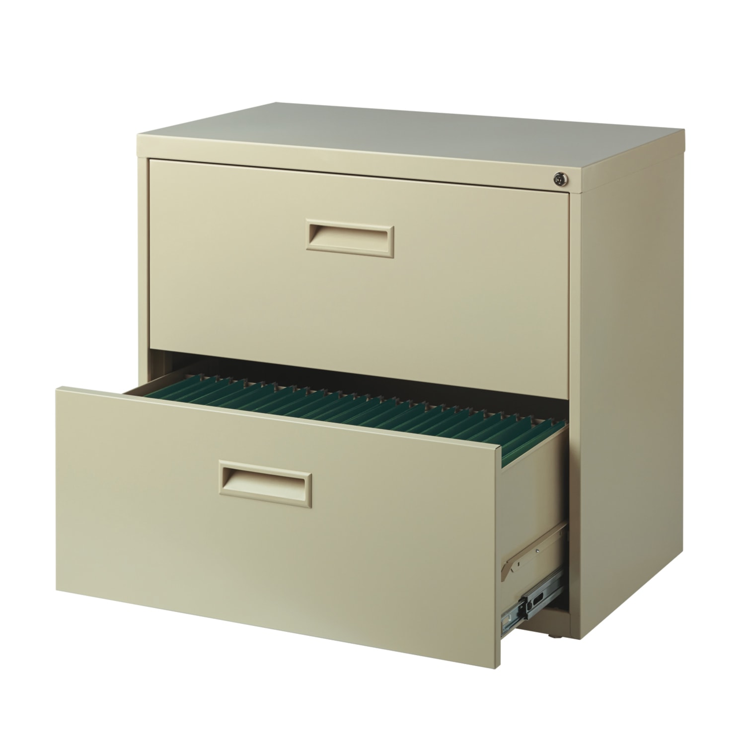 Realspace SOHO 30inW x 17-5/8inD Lateral 2-Drawer File Cabinet, Putty - Image 3