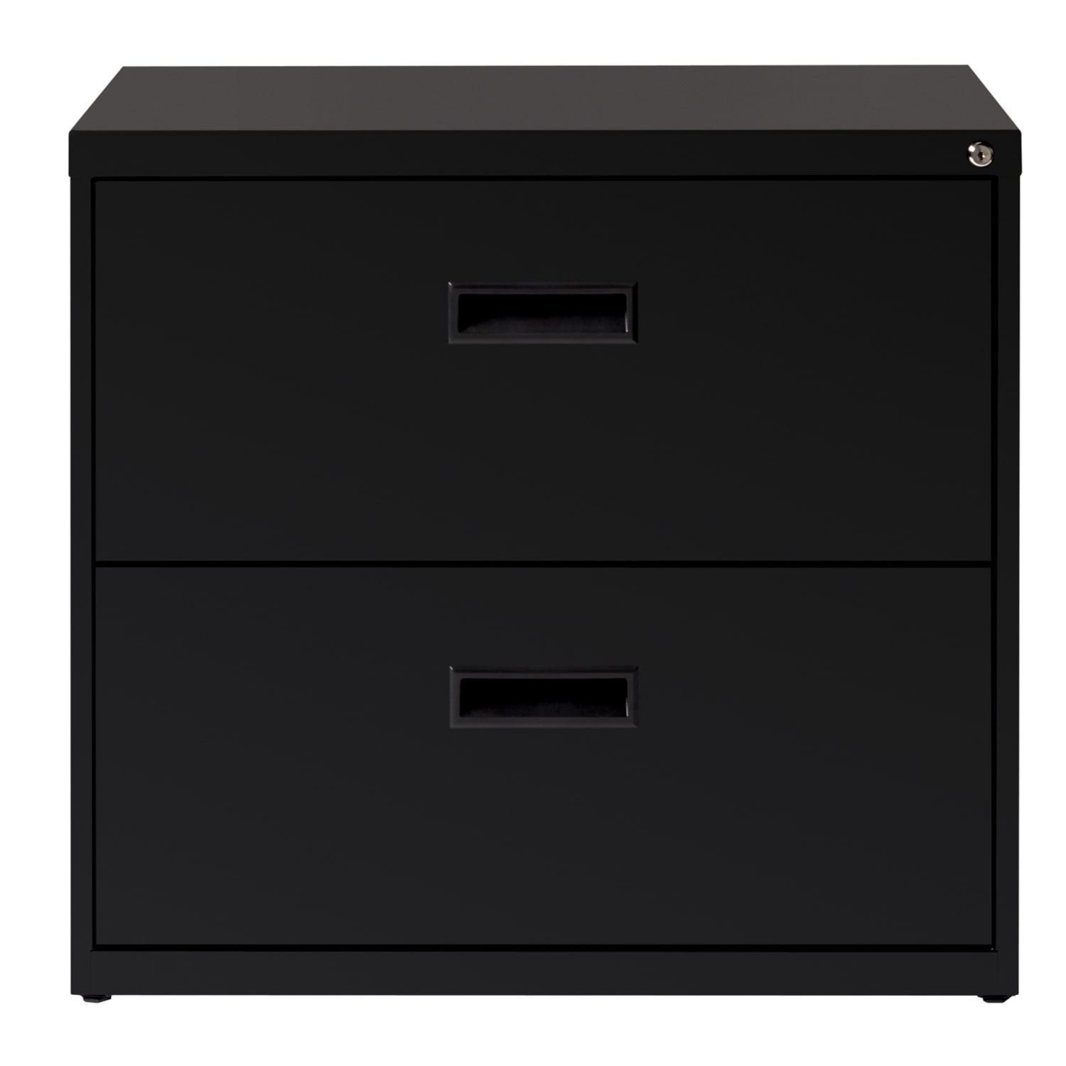 Realspace SOHO 30inW x 17-5/8inD Lateral 2-Drawer File Cabinet, Black - Image 3