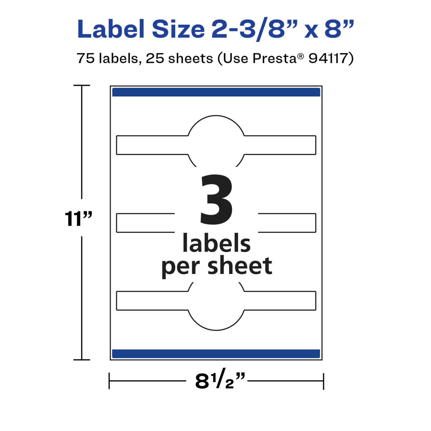 Avery Glossy Permanent Labels With Sure Feed, 94117-WGP25, Cigar, 2-3/8in x 8in, White, Pack Of 75 - Image 5