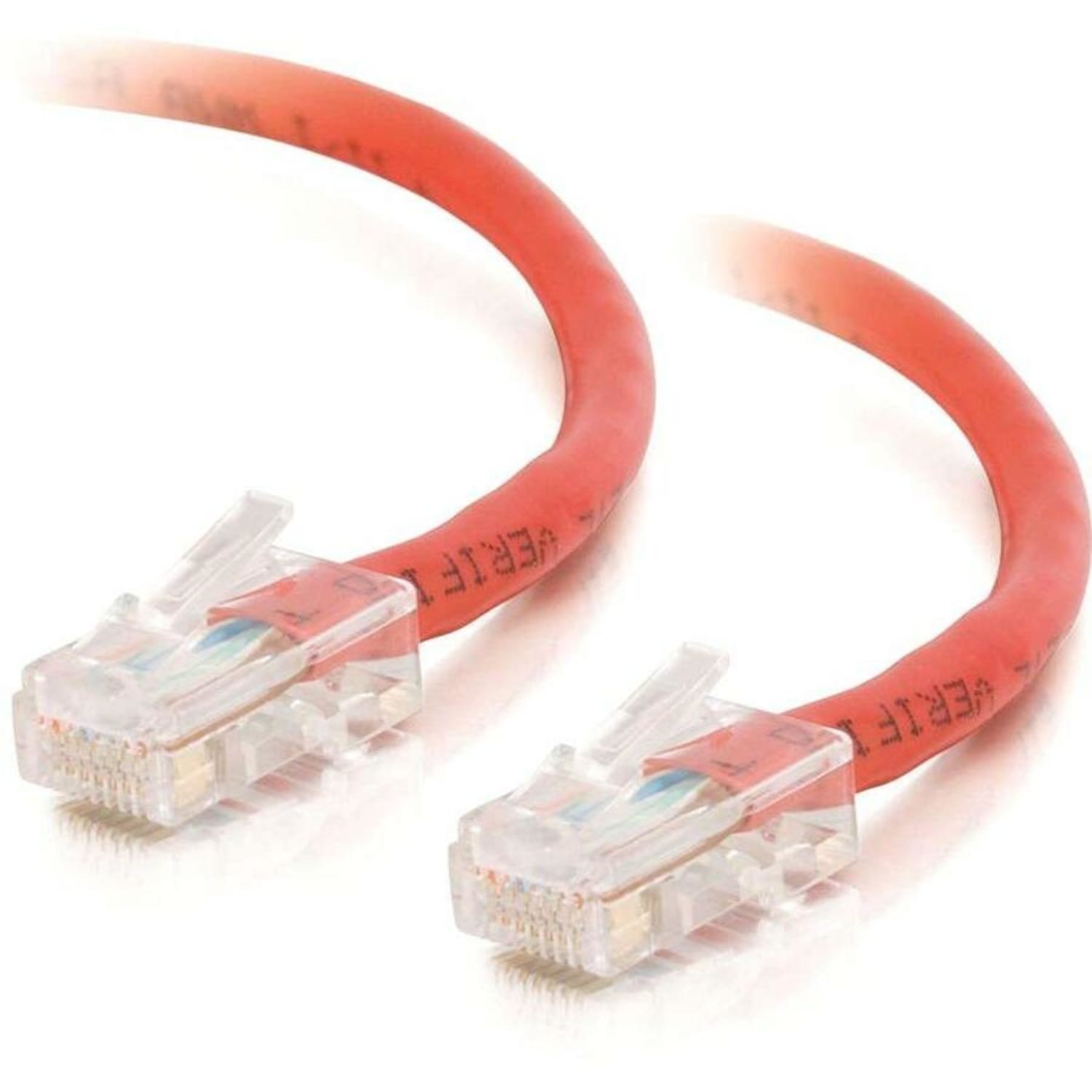 C2G-5ft Cat5e Non-Booted Crossover Unshielded (UTP) Network Patch Cable - Red - Category 5e  - 24503