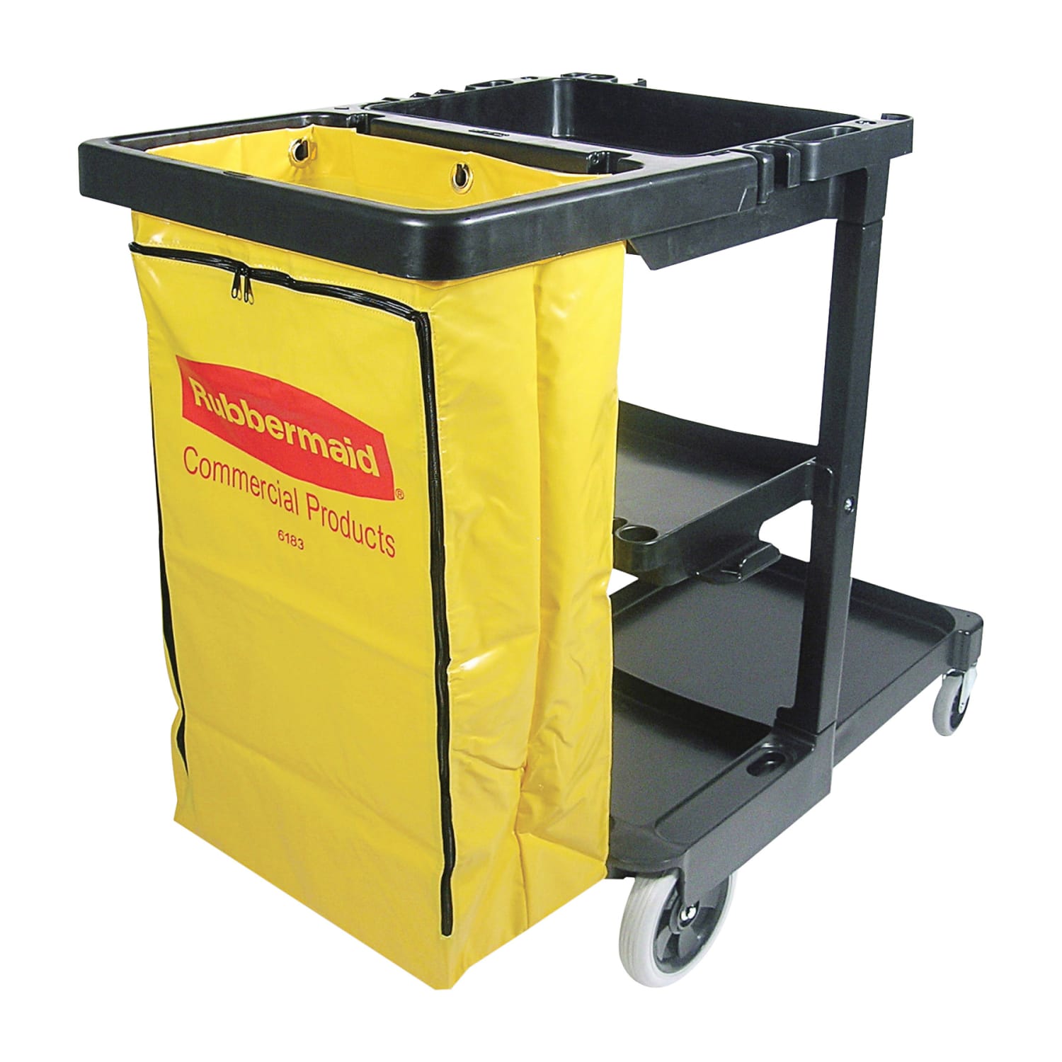 Rubbermaid Janitor Cart with 25-Gallon Zipper Vinyl Bag