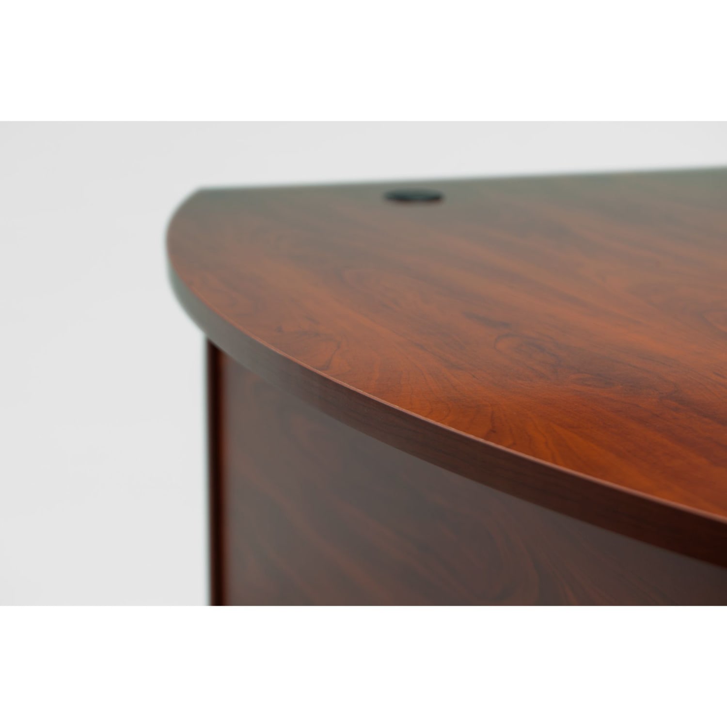 Bush Business Furniture Components Bow Front Desk, 72inW x 36inD, Hansen Cherry/Graphite Gray, Standard Delivery - Image 5