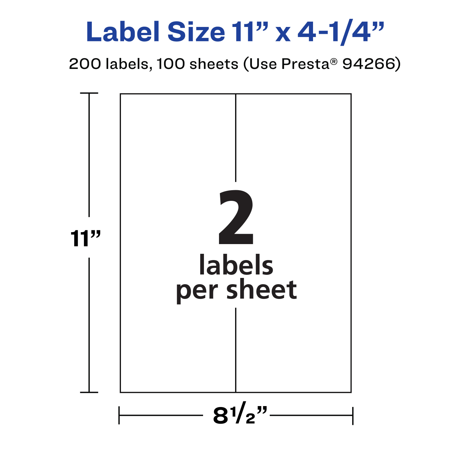 Avery Permanent Labels, 94266-WMP100, Rectangle, 11in x 4-1/4in, White, Pack Of 200 - Image 5