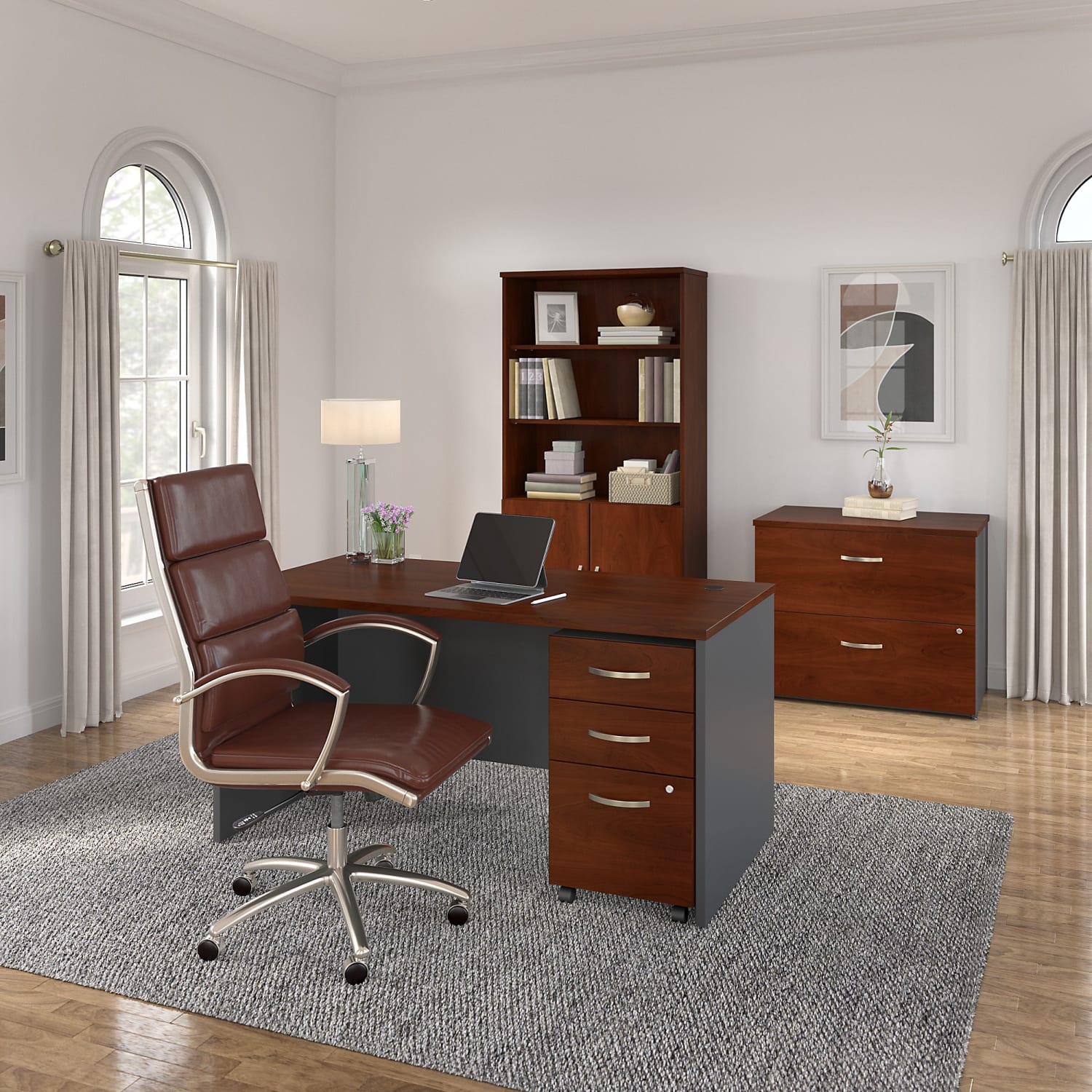 Bush Business Furniture Components 73inH 5-Shelf Bookcase, Hansen Cherry, Standard Delivery - Image 6