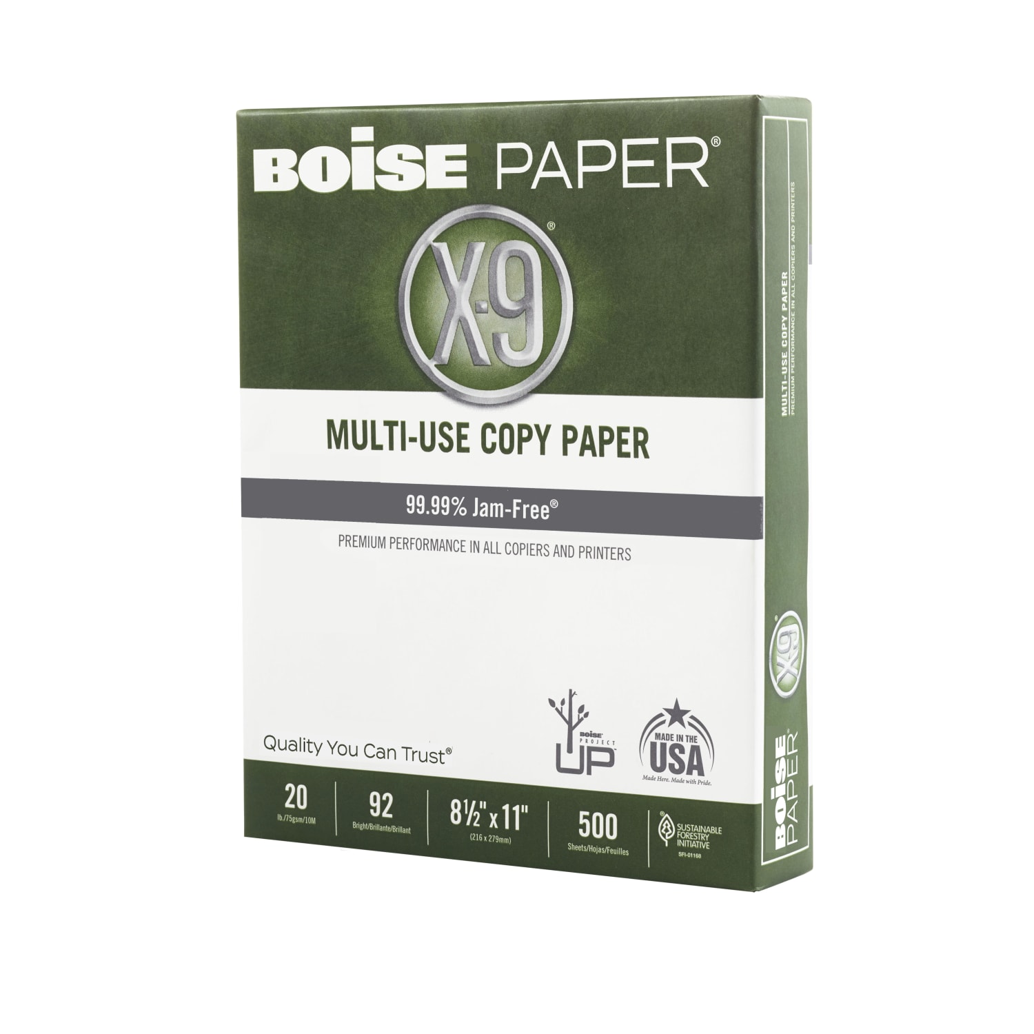 Boise X-9 Multi-Use Printer & Copy Paper, 5 Reams, White, Letter (8.5in x 11in), 2500 Sheets Per Case, 20 Lb, 92 Brightness - Image 5