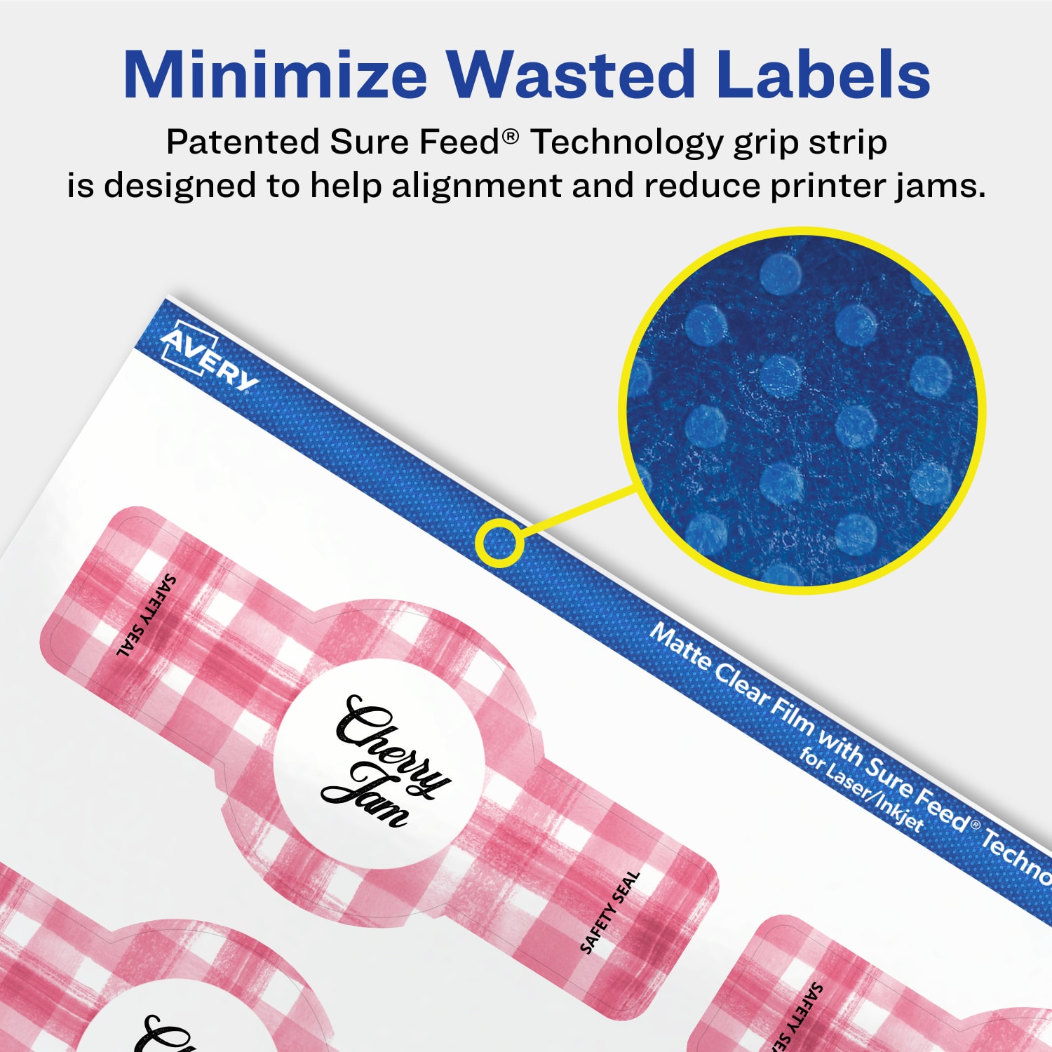 Avery Permanent Labels With Sure Feed, 94122-CMF10, Cigar, 1-1/2in x 3-1/2in, Matte Clear, Pack Of 100 - Image 5