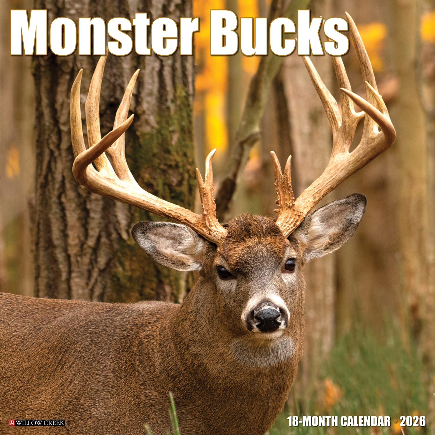 2026 Willow Creek Press Animals Monthly Wall Calendar, 12in x 12in, Monster Bucks, January To December, 51993 - Image 3