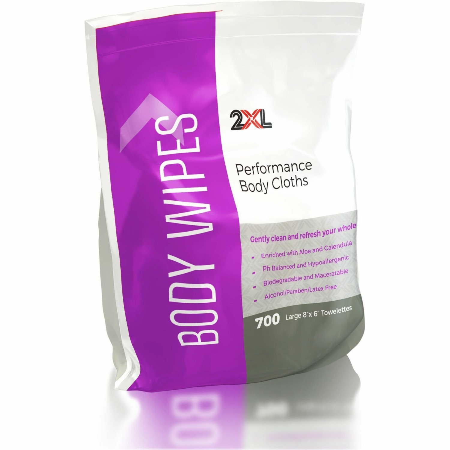 2XL Vitamin E & Aloe Performance Body Cloths - 6in Width x 8in Length - White - 700 Per Pouch - 1 Each - Image 3