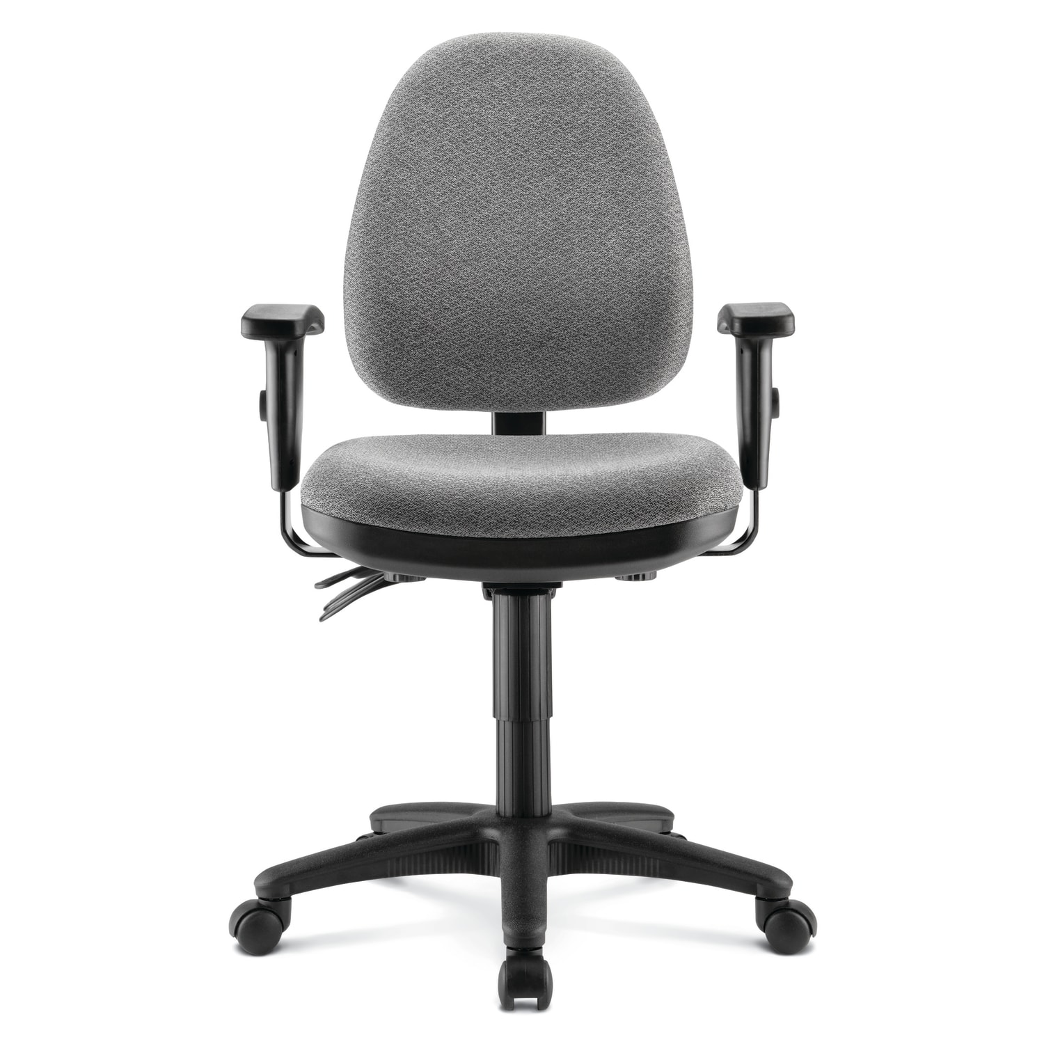 WorkPro Patriot Multifunction Ergonomic Fabric Task Chair GrayBlack BIFMA Compliant PopularChairscom