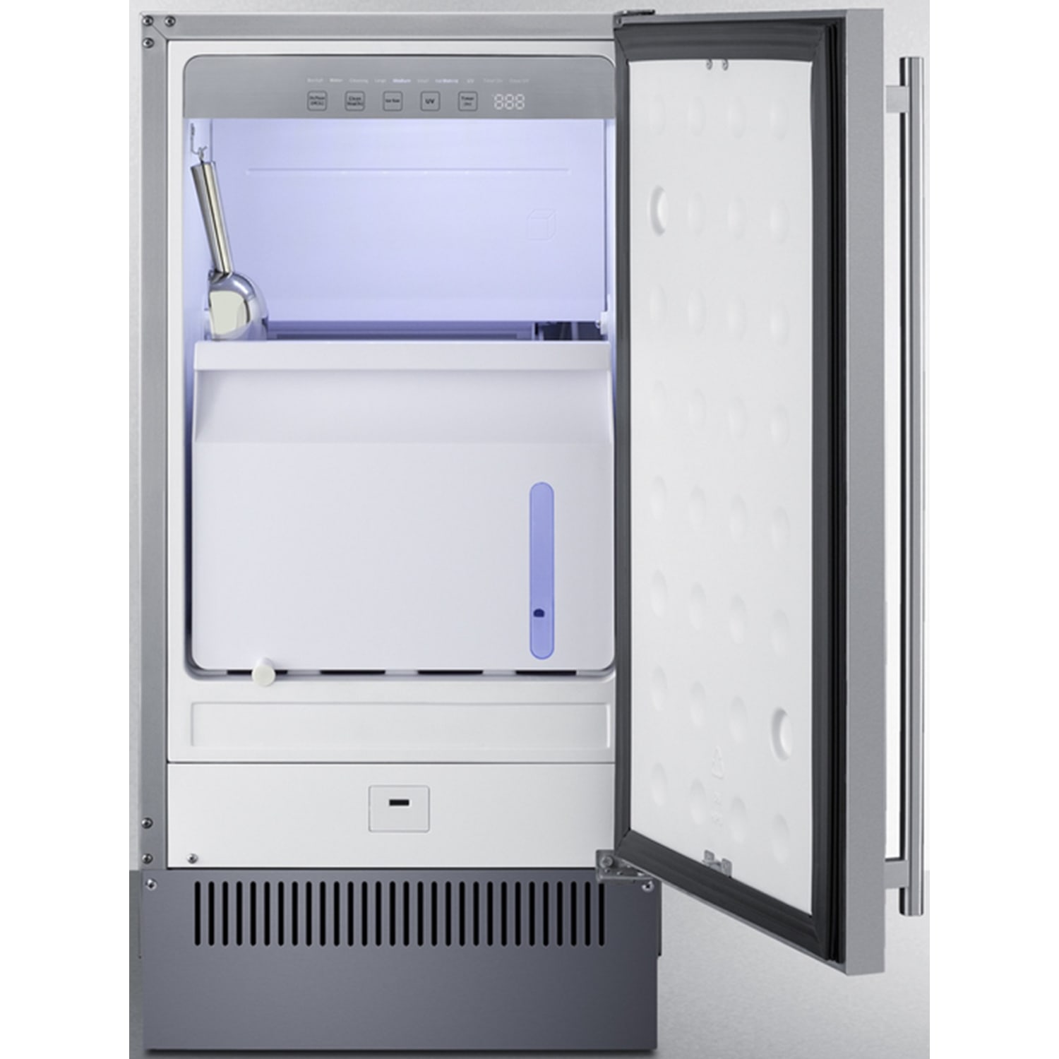 Summit Appliances 18in Wide Clear Ice Maker, Silver - Image 3