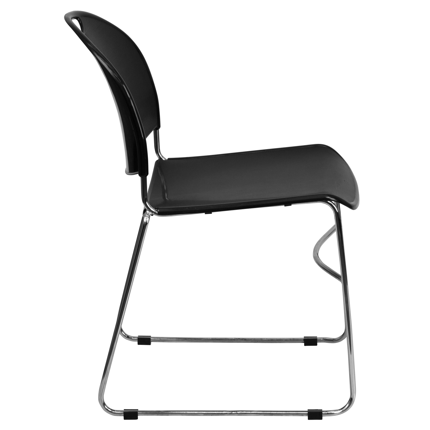 Flash Furniture HERCULES Plastic Ultra-Compact Stack Chair, Black/Chrome - Image 9