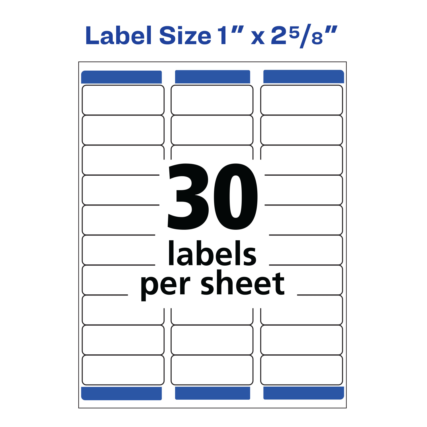 Avery Easy Peel Address Labels With Sure Feed Technology, 5160, Rectangle, 1in x 2-5/8in, Matte White, Box Of 3,000 - Image 5