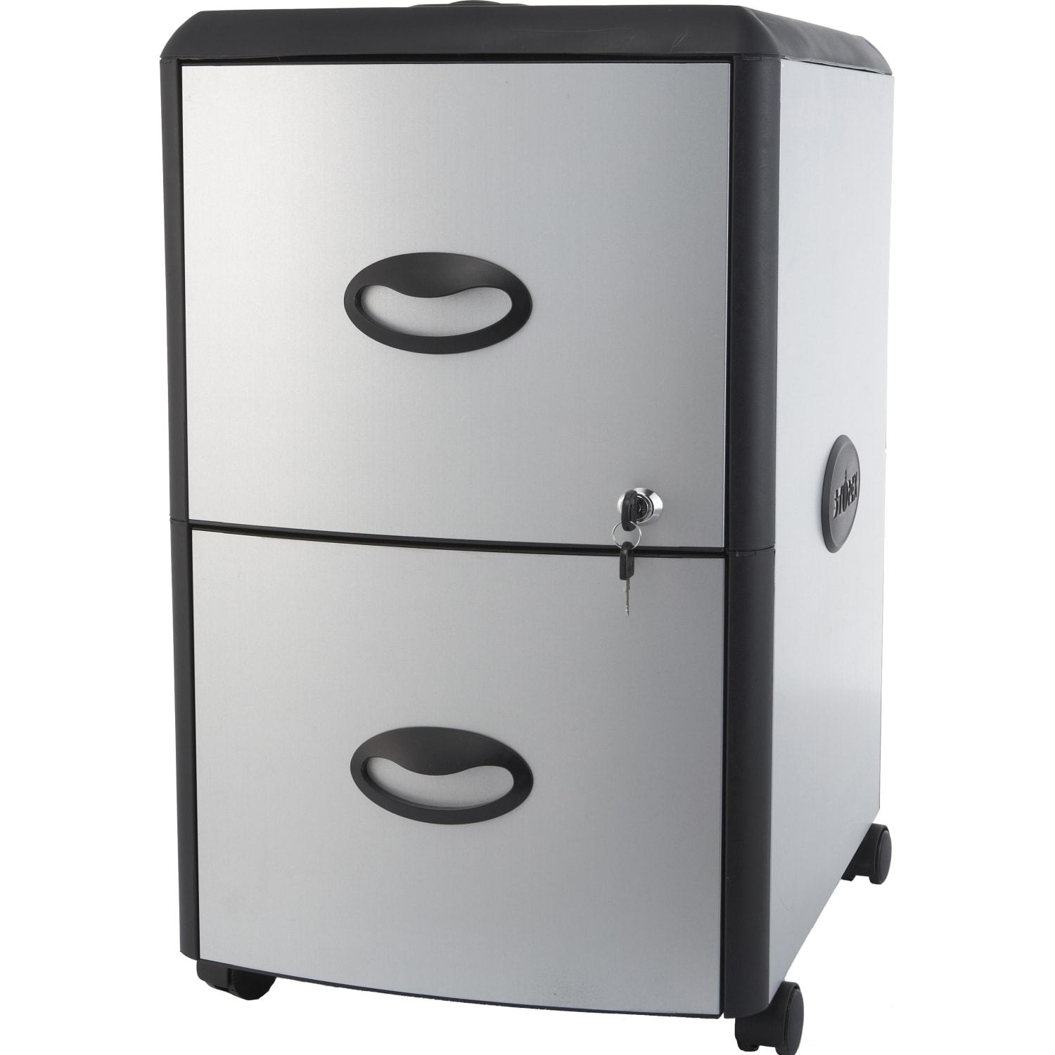 Storex 15inD Vertical File Cabinet With Casters, 100% Recycled, Gray/Black - Image 5