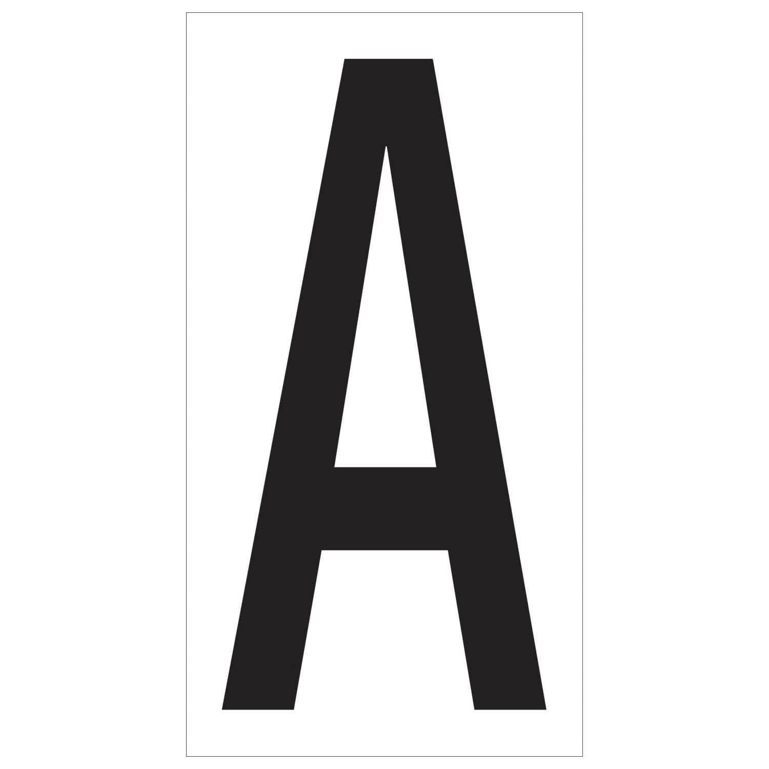 Office Depot Brand Vinyl Warehouse Labels, DL9310A, Letter A, 3 1/2in, Black/White, Case Of 50