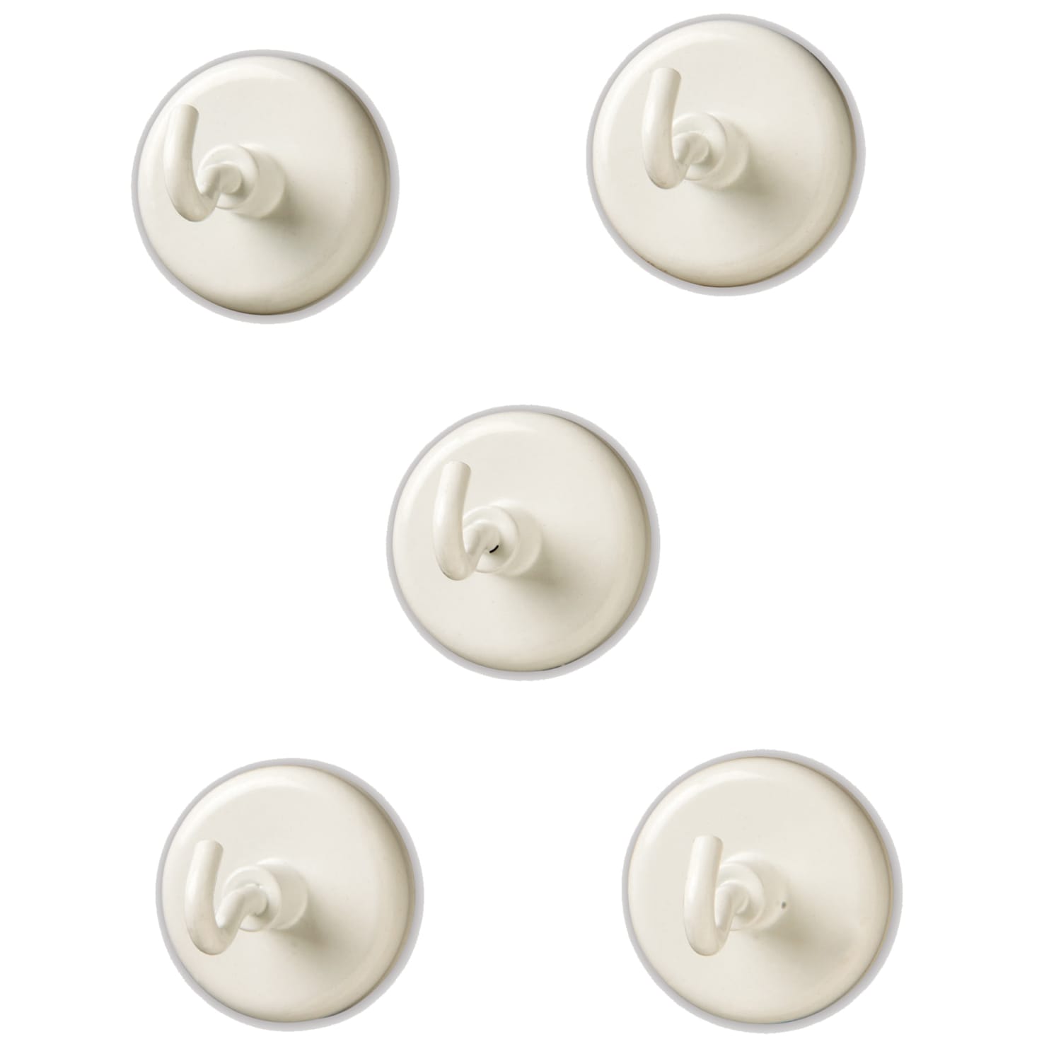 Learning Resources Magnetic Hooks, 1 1/4in, 13 Lb, White, 5 Hooks Per Pack, Set Of 2 Packs - Image 5