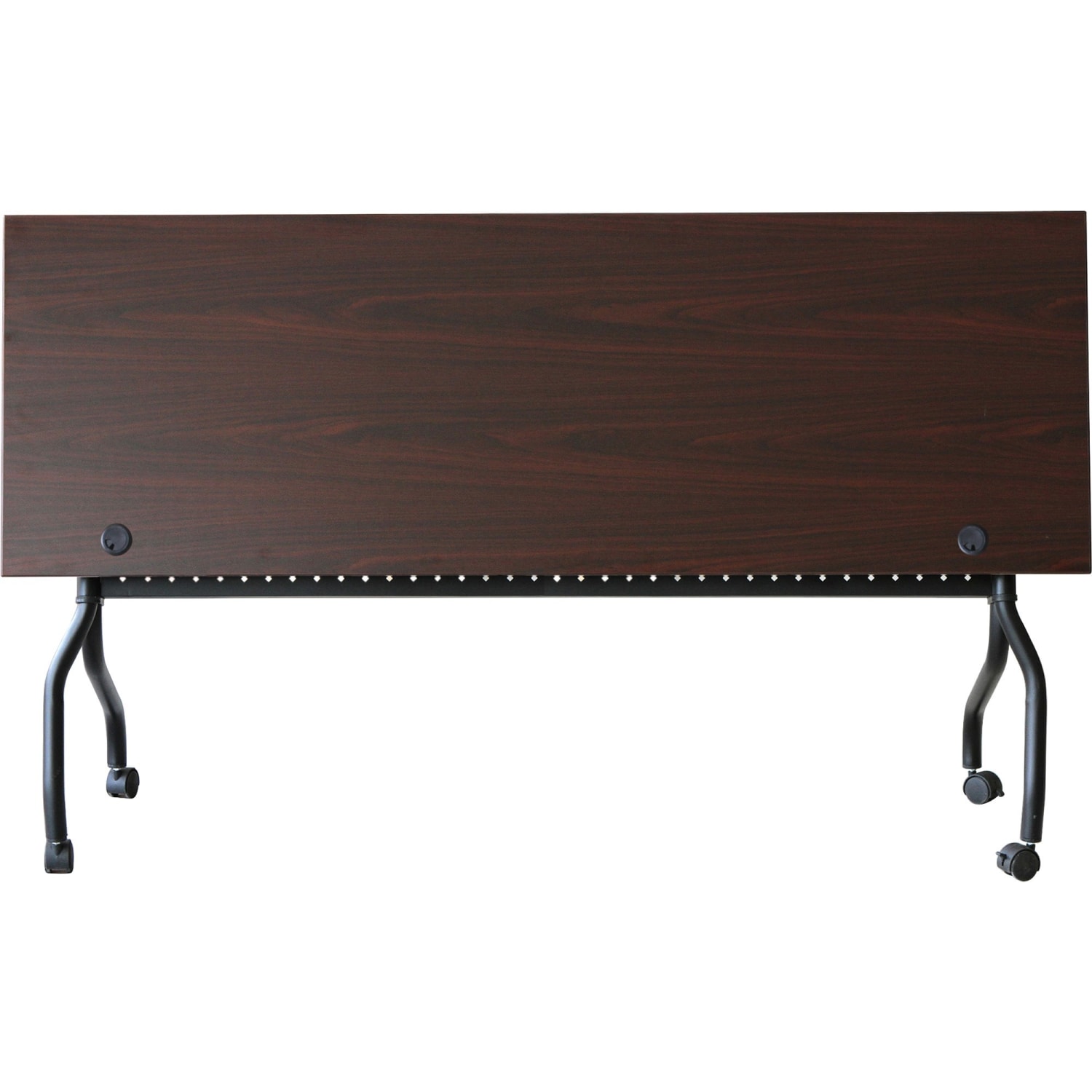 Lorell Flip Top Training Table, 72inW, Mahogany/Black - Image 5