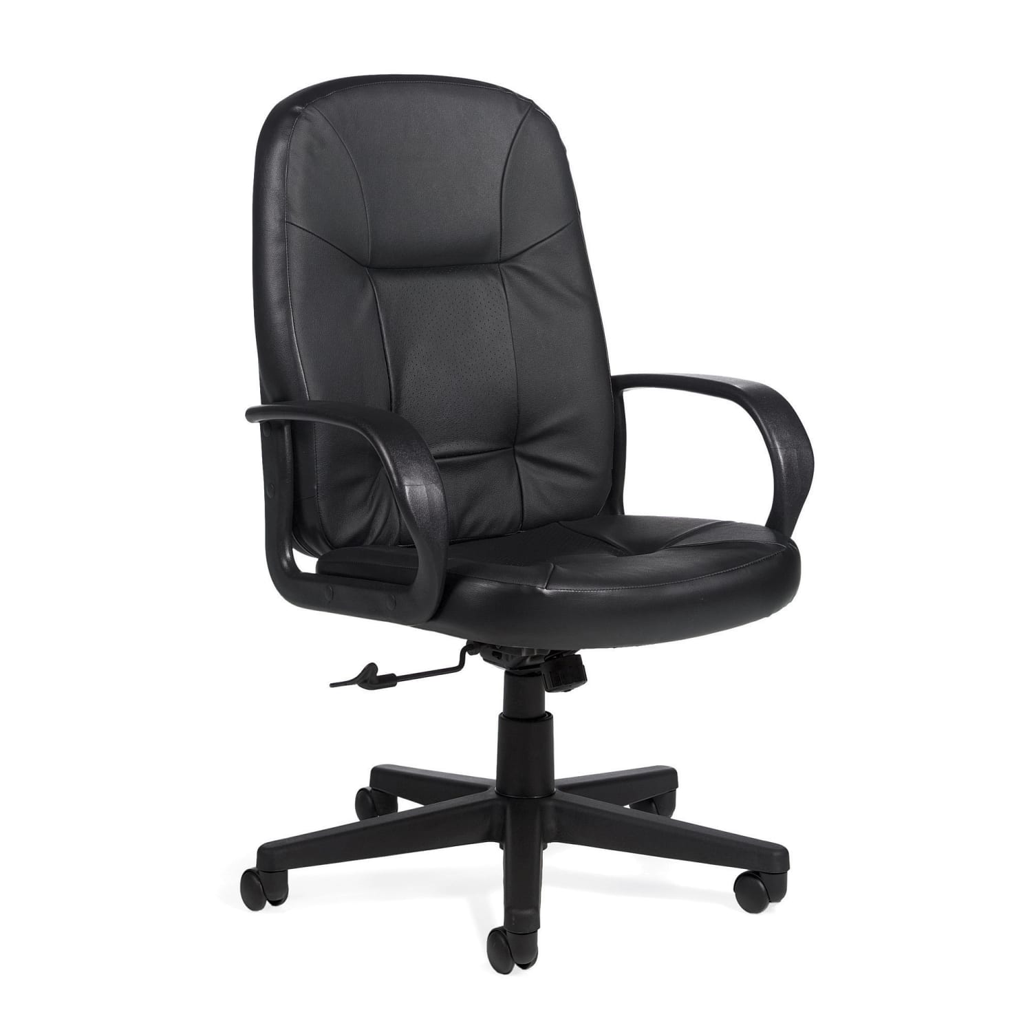 Global Arno Bonded Leather High Back Chair Black PopularChairscom
