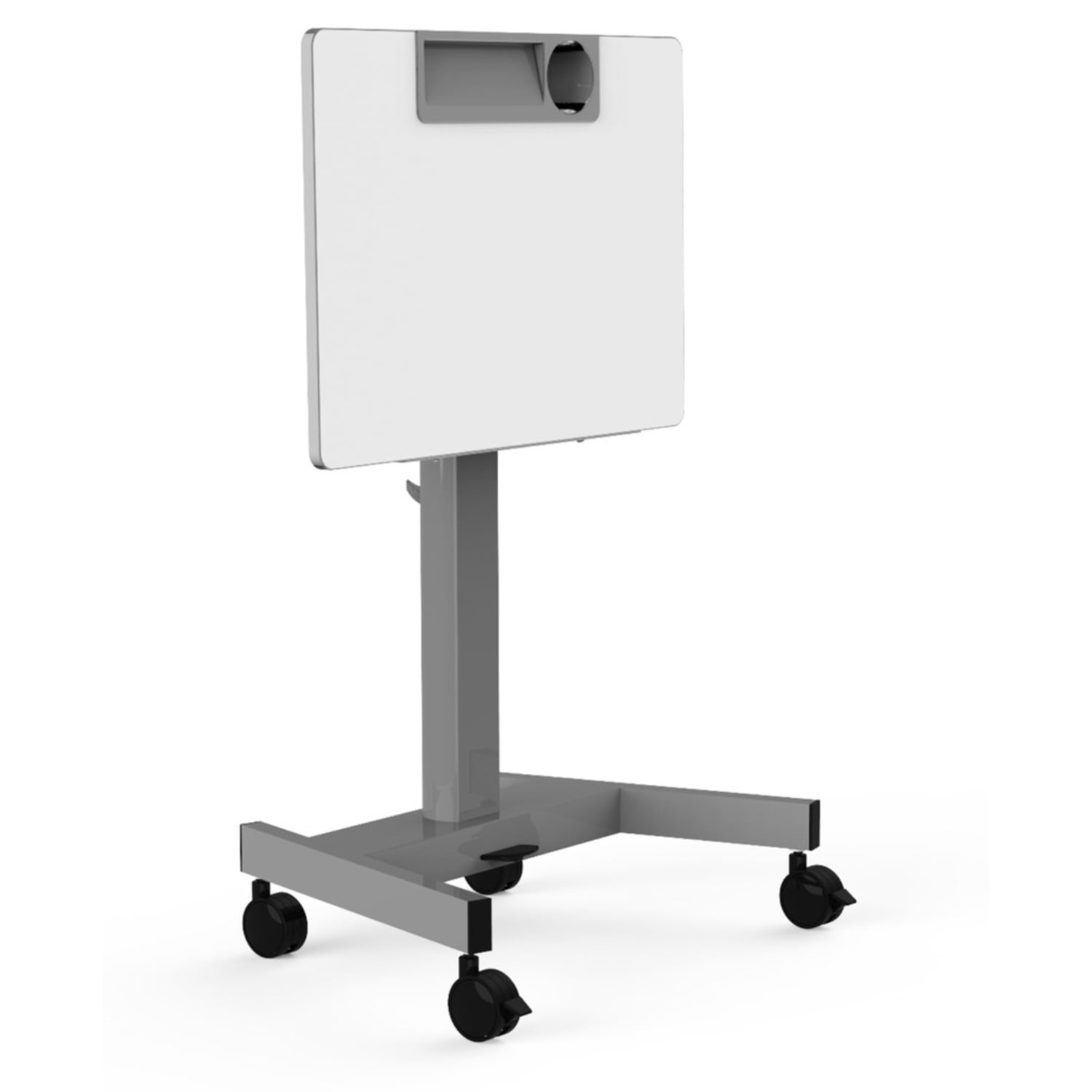Luxor Pneumatic Adjustable-Height Flip-Top 28inW Student Desk/Nesting Desk, Gray - Image 5