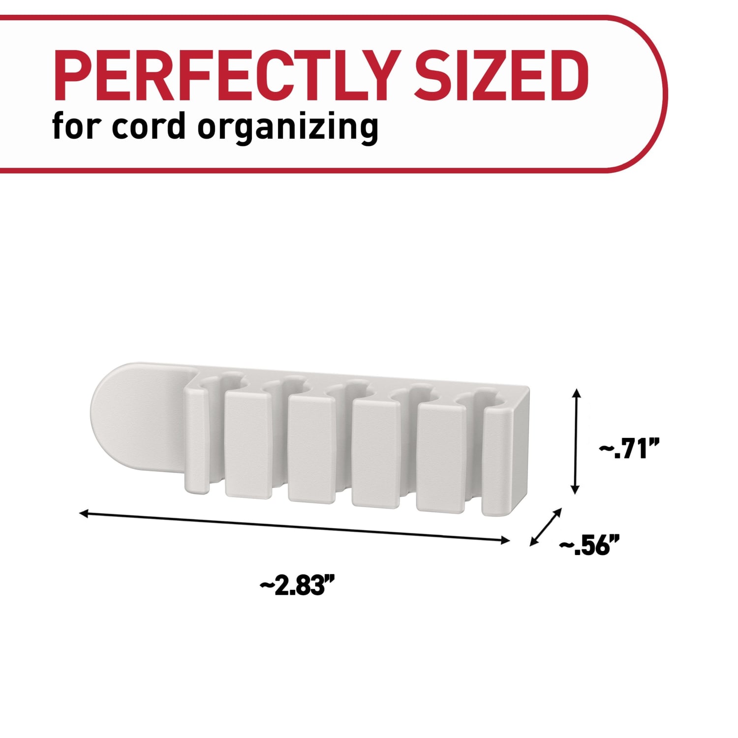Command 5-Cord Clip Organizer, 2 White Clips, 4 Strips, 1 Clip Holds 5 Charging Cords, Great for Damage-Free Electronics Organization Under Desk - Image 3