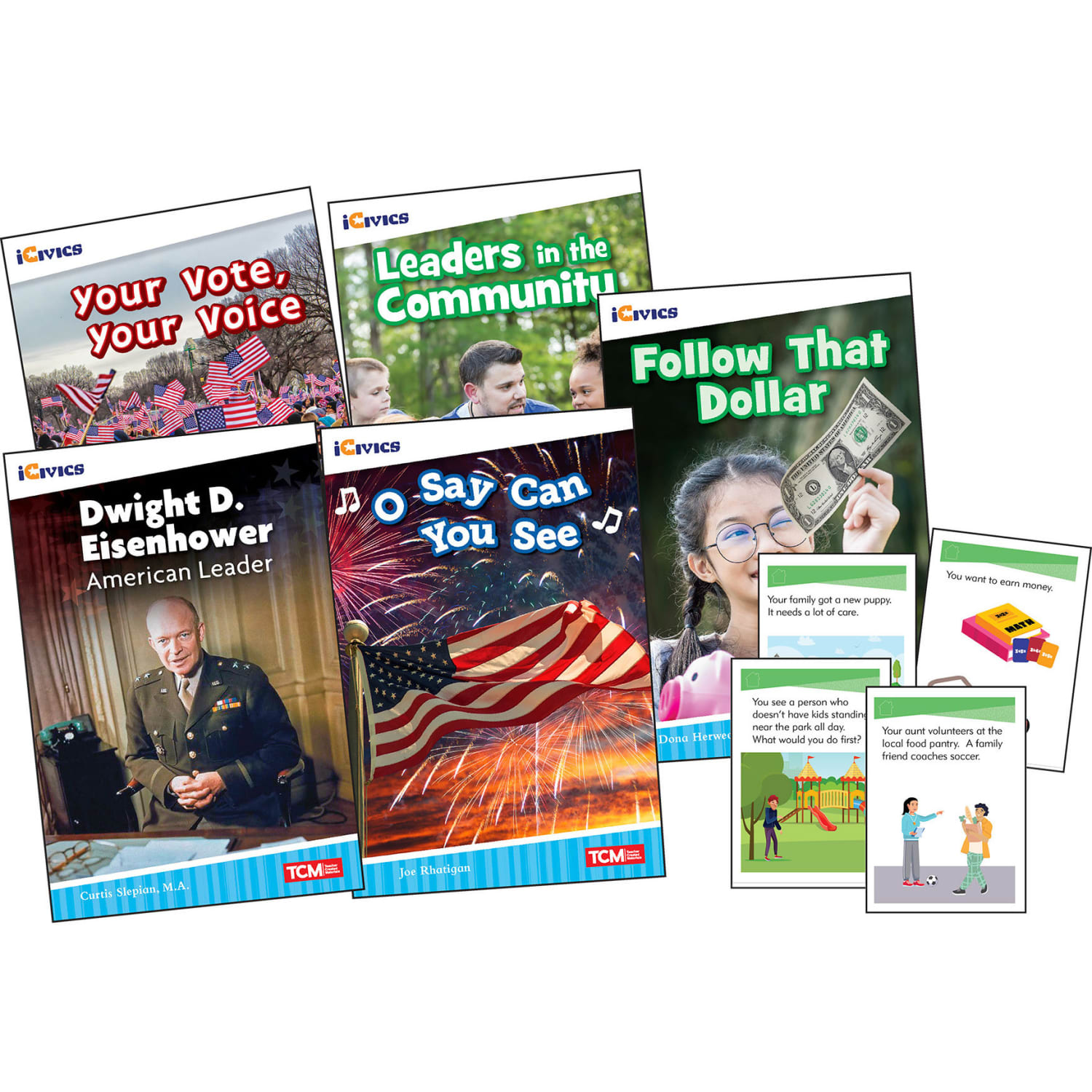 Teacher Created Materials iCivics: Leadership & Responsibility 5-Book Set & Game Cards, Grade 2