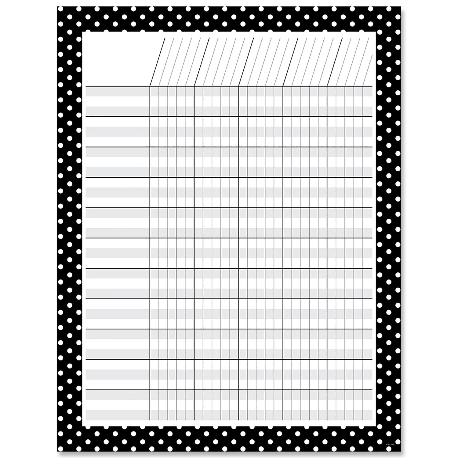Creative Teaching Press Incentive Chart, Black With White Dots, 17in x 22in, Pack Of 6 - Image 3