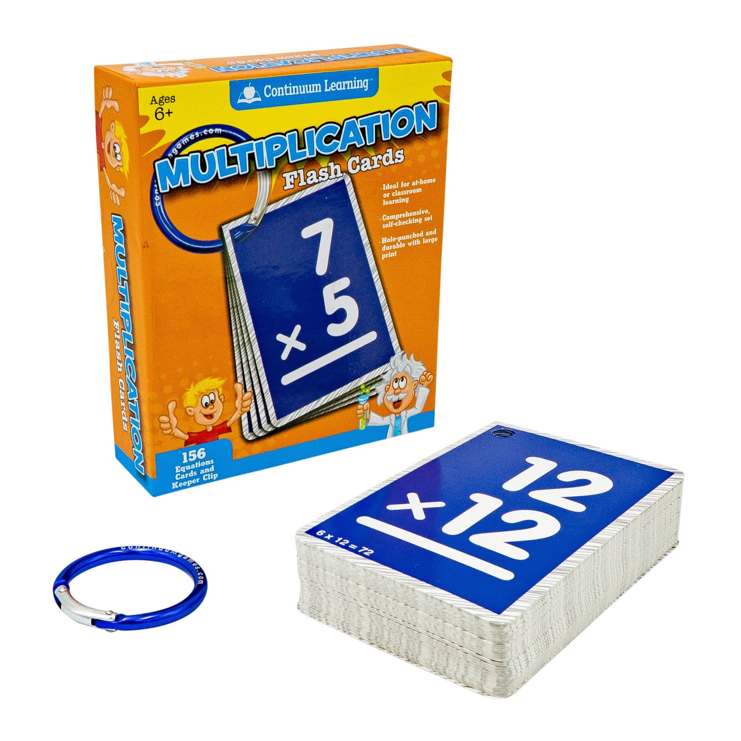 Continuum Games Flash Cards, 3in x 4-1/2in, Multiplication, Grade 2 - 12
